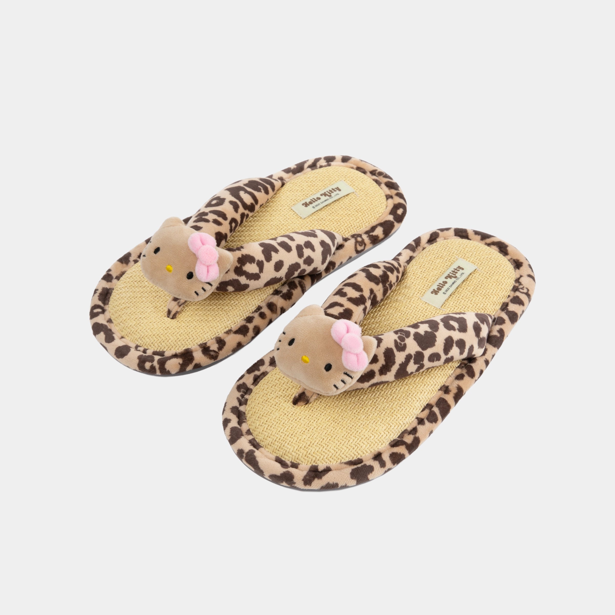 "Hello Kitty" Flip-Flop Slippers Leopard