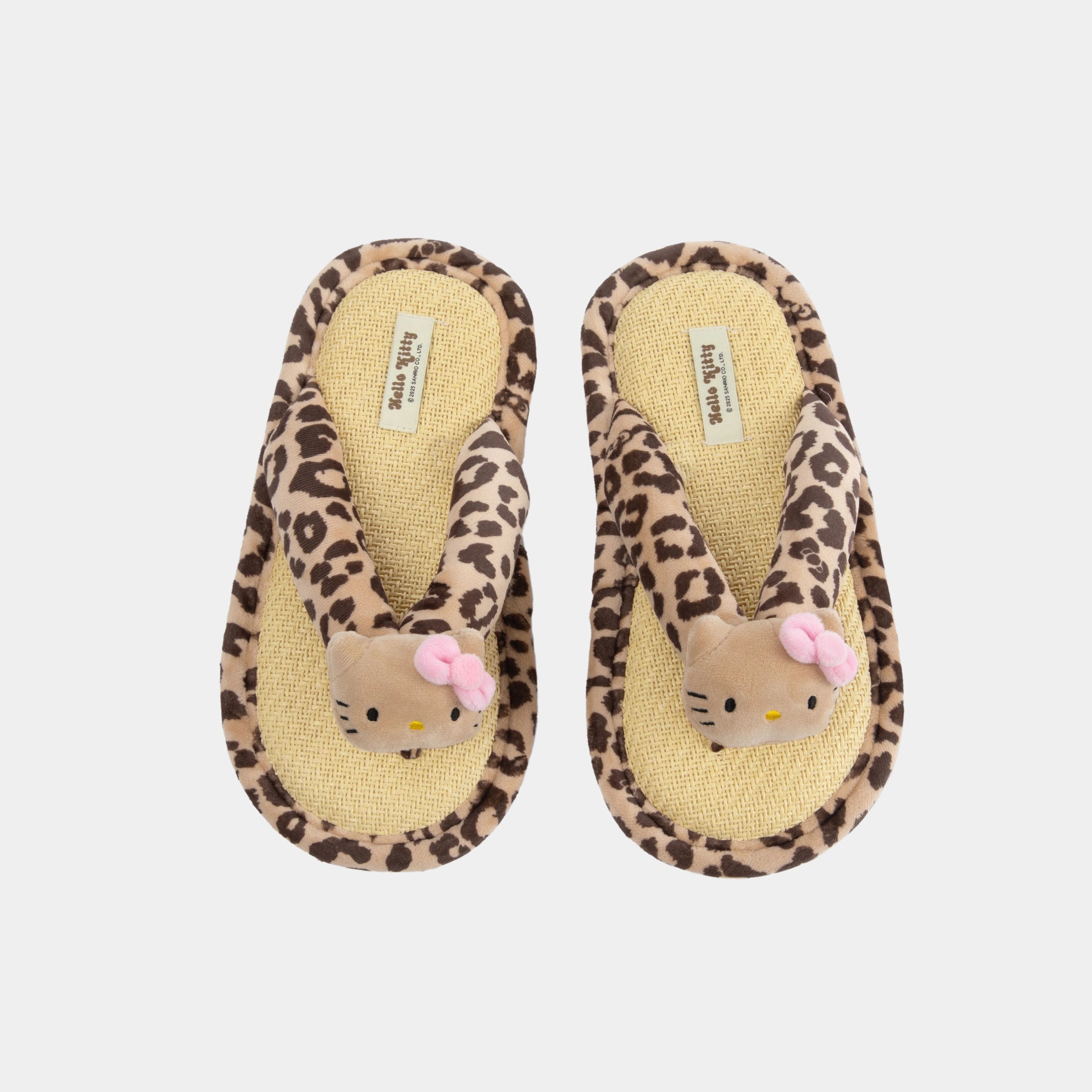 "Hello Kitty" Flip-Flop Slippers Leopard