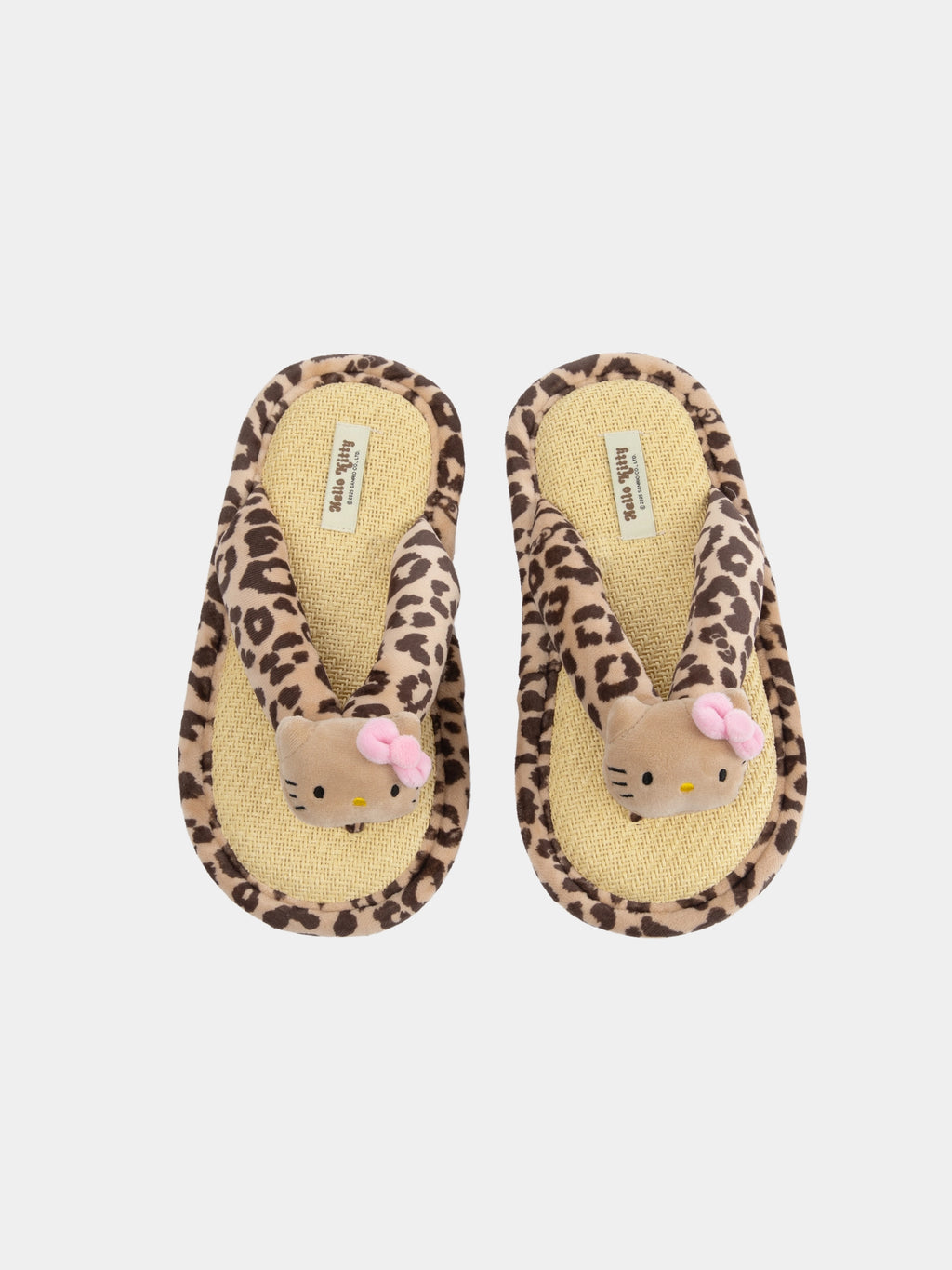 "Hello Kitty" Flip-Flop Slippers Leopard