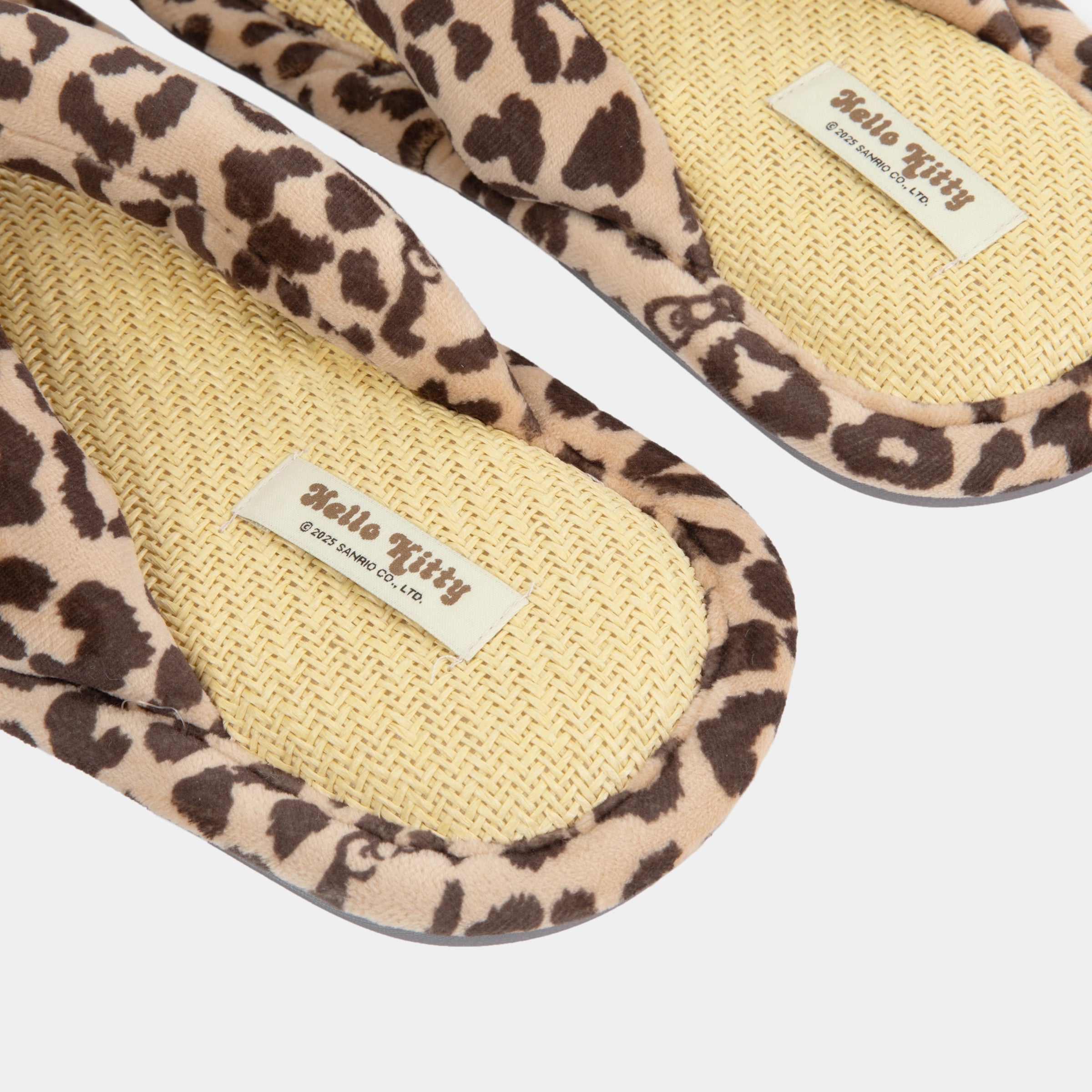 "Hello Kitty" Flip-Flop Slippers Leopard