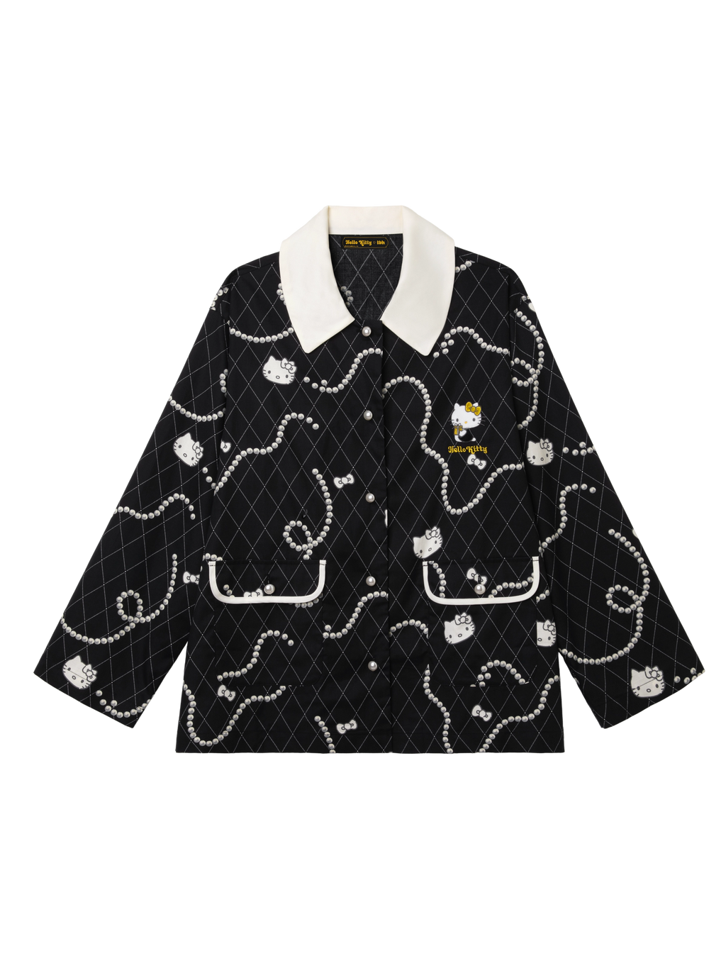 "Hello Kitty" Tencel Cotton Blend Loungewear Set – Pearl Necklace