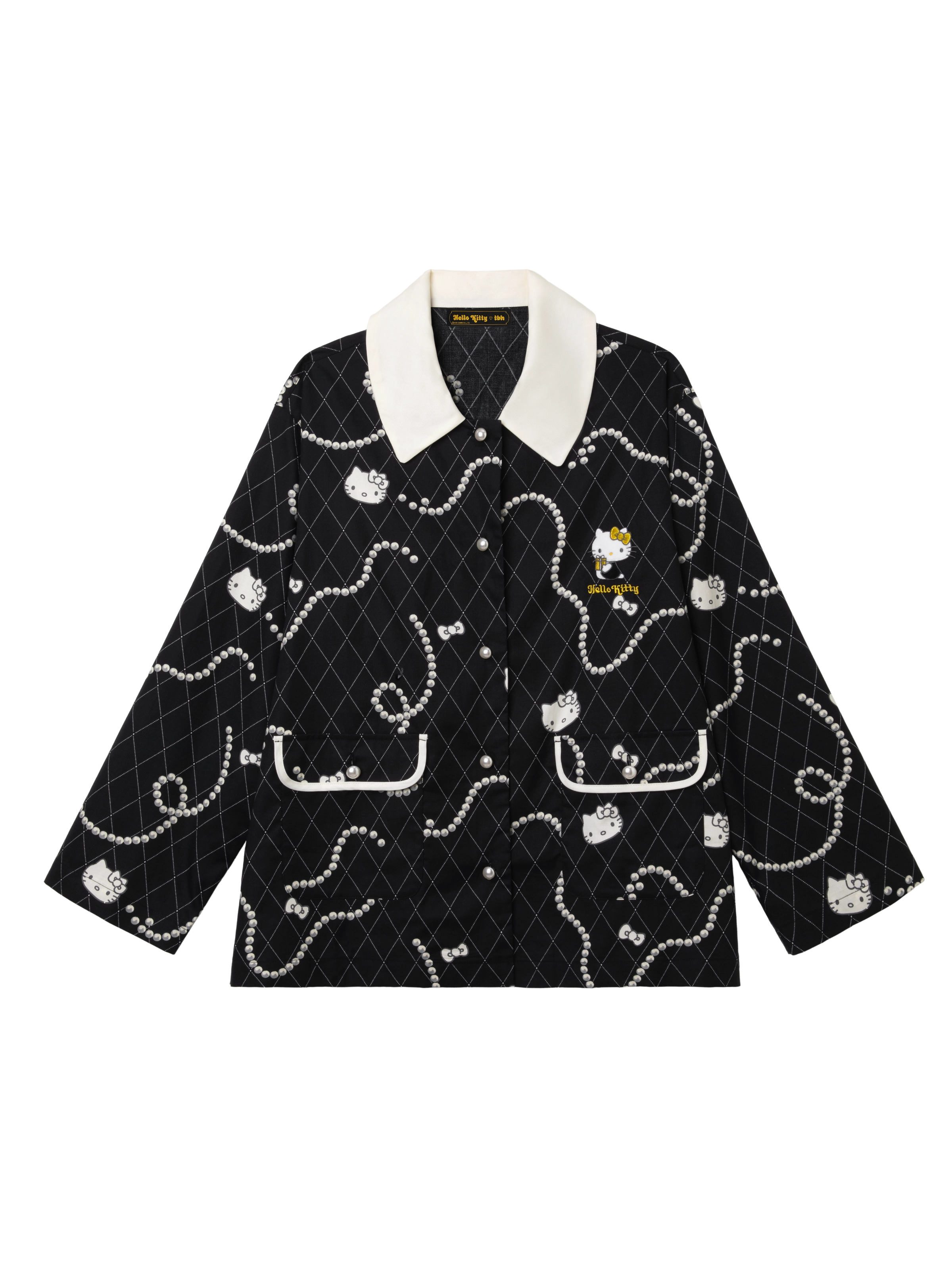 "Hello Kitty" Tencel Cotton Blend Loungewear Set – Pearl Necklace