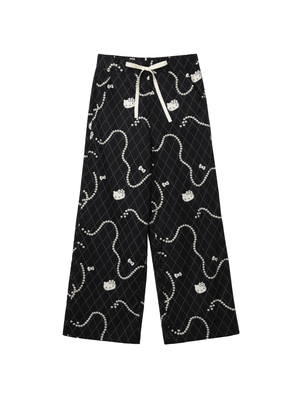 "Hello Kitty" Tencel Cotton Blend Loungewear Set – Pearl Necklace