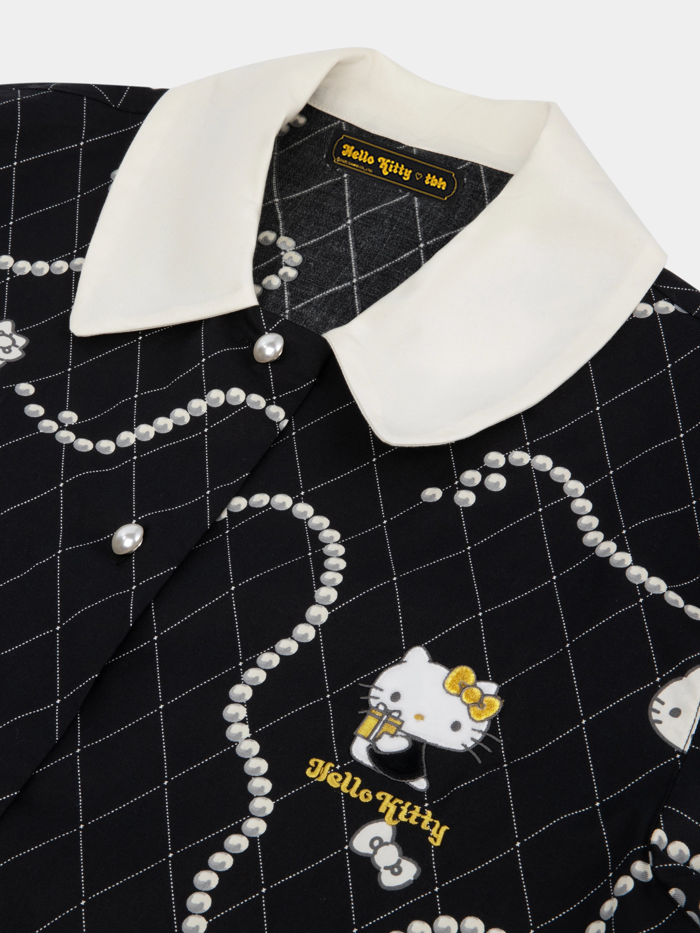 "Hello Kitty" Tencel Cotton Blend Loungewear Set – Pearl Necklace