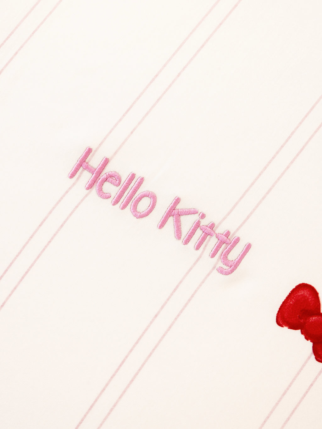 "Hello Kitty" Cotton Sateen Bedding Set – Cream Pink