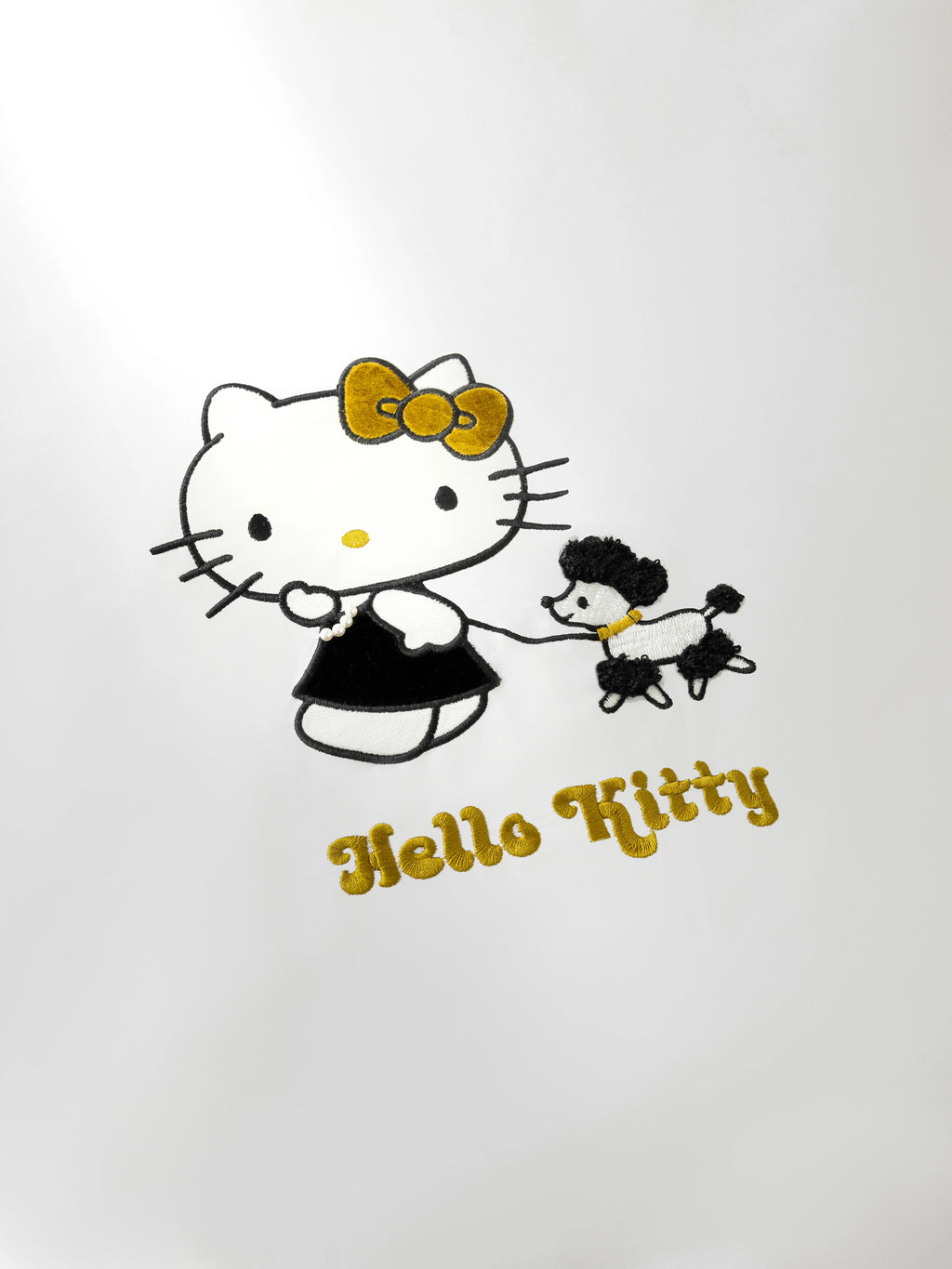 "Hello Kitty" 140S cotton sateen deluxe bedding Set Pearl White