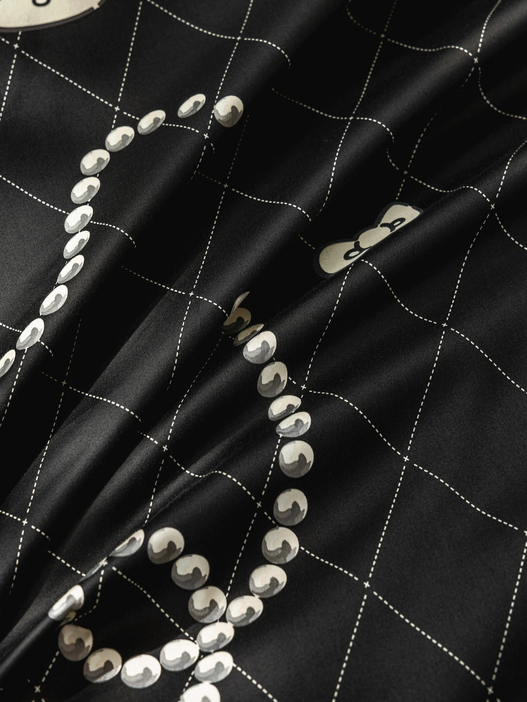 "Hello Kitty" 140S cotton sateen deluxe bedding Set Pearl necklace