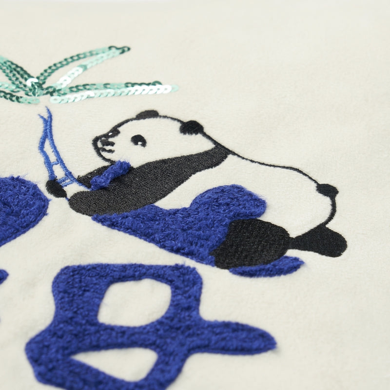 "Panda PomPom" Mahjong Cushion