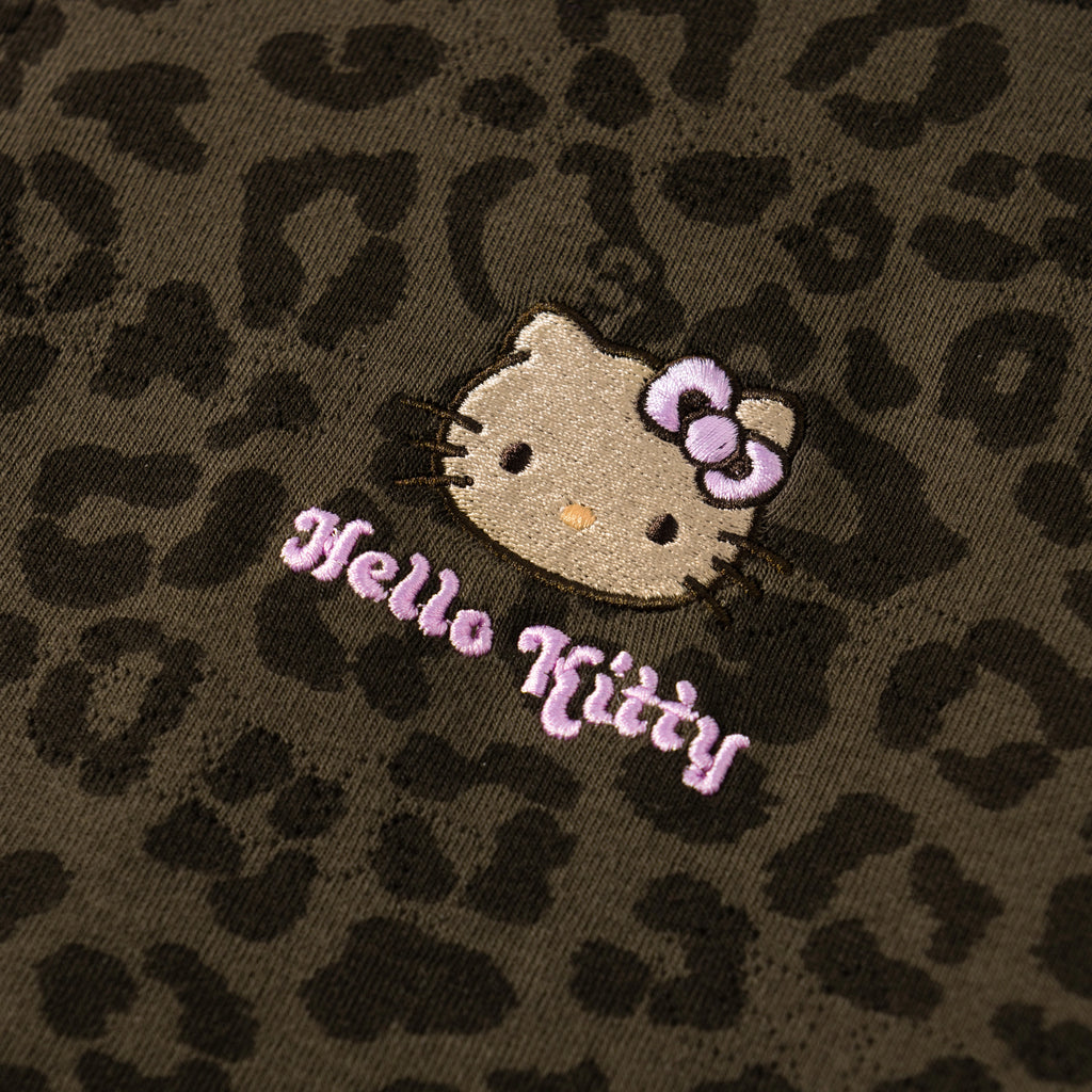 "Hello Kitty" Jersey Rib Jacquard Zip-Up Hoodie – Choco
