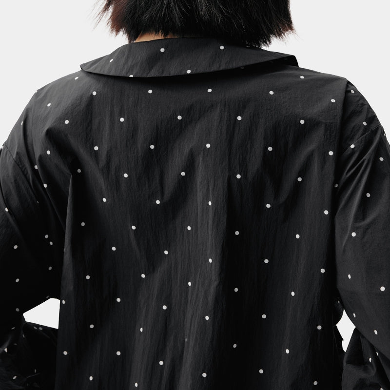 "Panda PomPom" Sun-pretective Outdoor Jacket Black Polka Dot