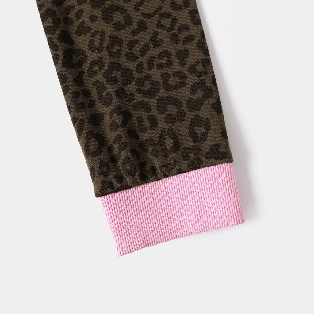 "Hello Kitty" Jersey Rib Jacquard Zip-Up Hoodie – Choco