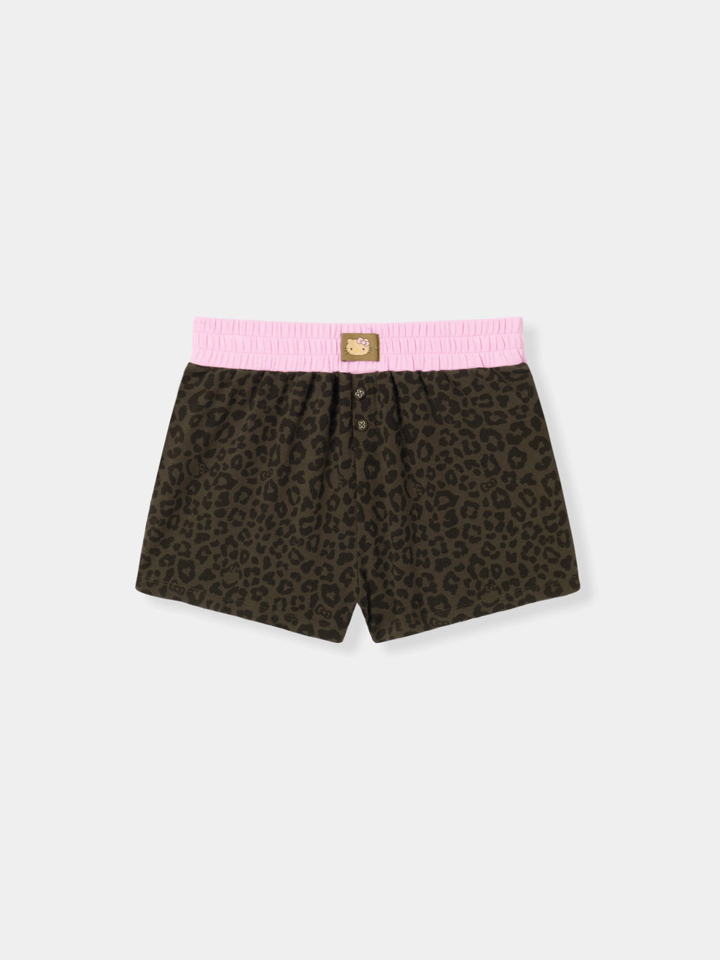 "Hello Kitty" Jersey Rib Jacquard Spaghetti Strap Top & Shorts Pajama Set – Choco