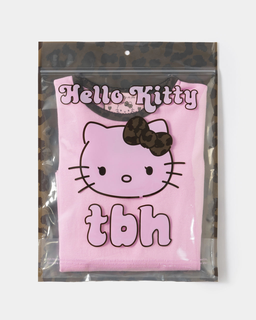 "Hello Kitty" Jersey Rib Jacquard T-Shirt – Rapsberry