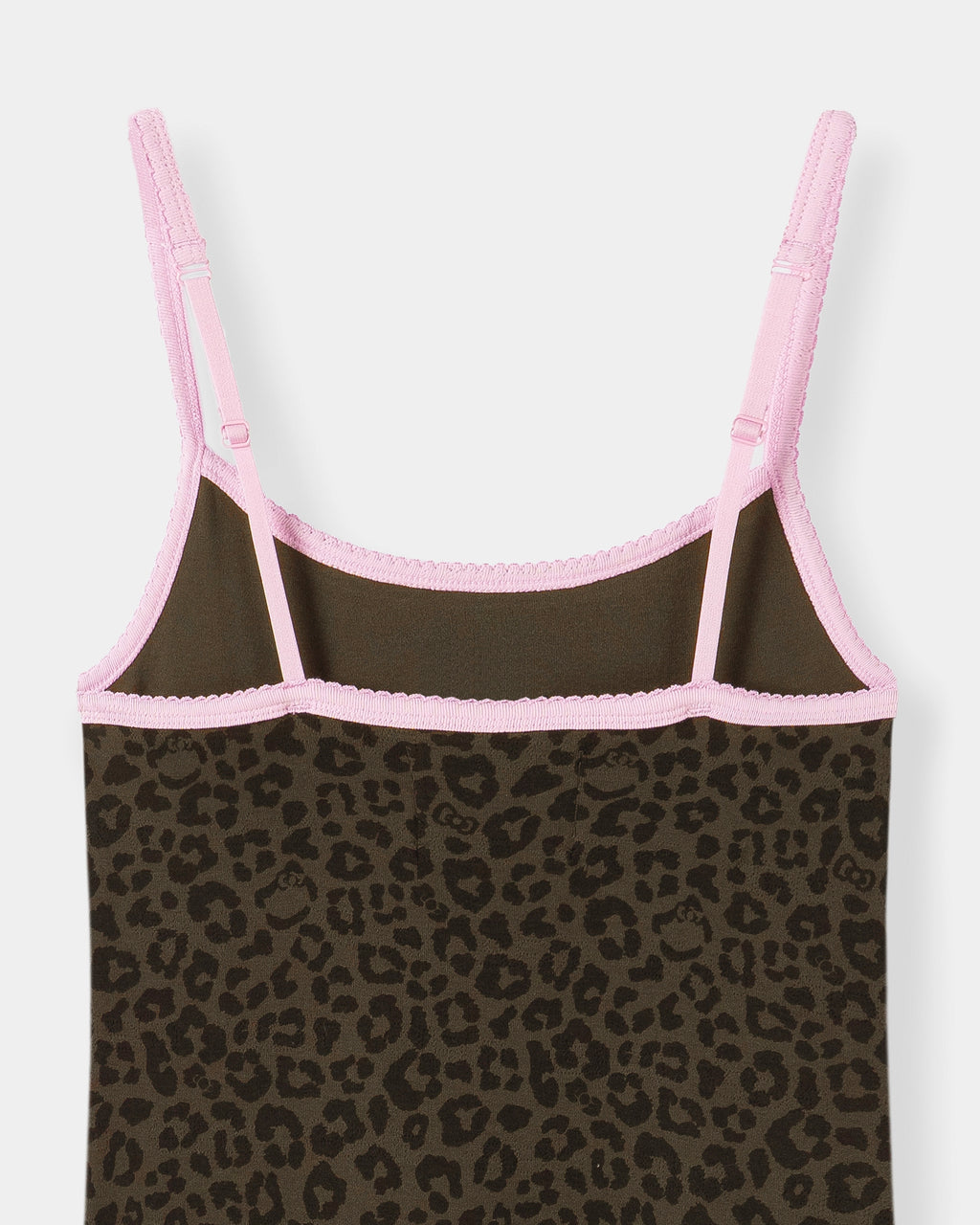 "Hello Kitty" Jersey Rib Jacquard Spaghetti Strap Nightgown – Choco