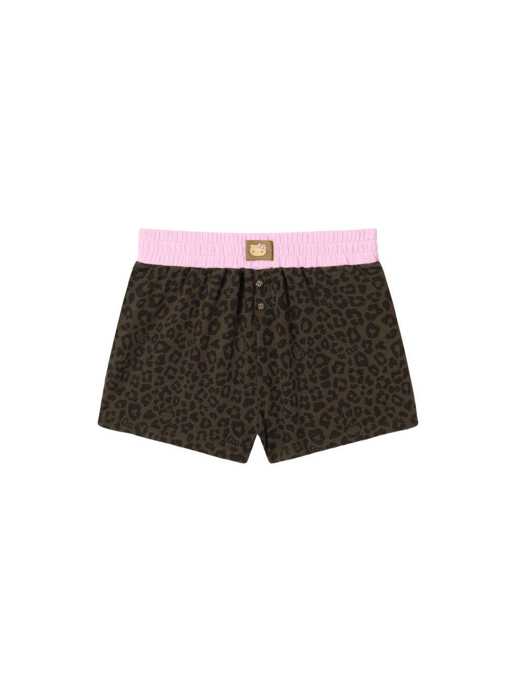"Hello Kitty" Jersey Rib Jacquard Spaghetti Strap Top & Shorts Pajama Set – Choco