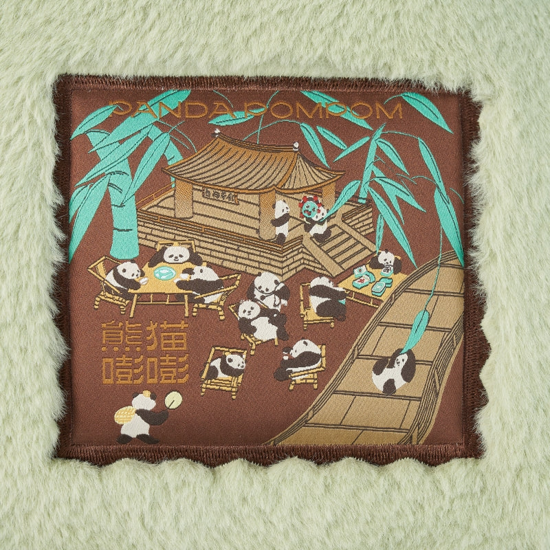 "Panda PomPom" Mahjong Cushion