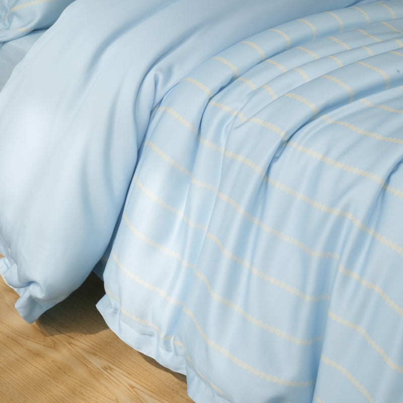 "Urban Jungle" Black Panther Tencel Bedding Set – Water Blue