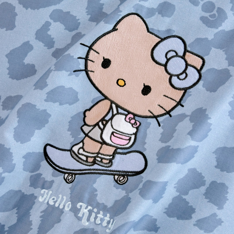 "Hello Kitty" Cotton Sateen Bedding Set – Denim Leopard