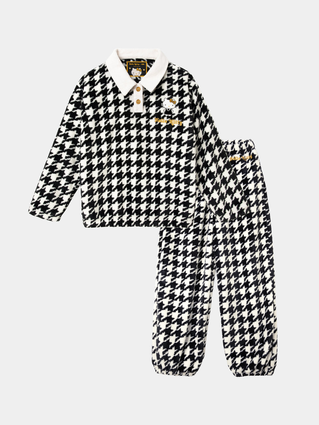 "Hello Kitty" Kids Flannel Loungewear Set – Houndstooth