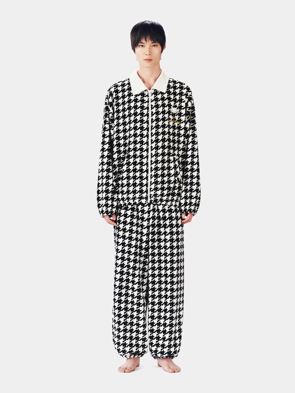 "Dear Daniel" Flannel Loungewear Set Houndstooth
