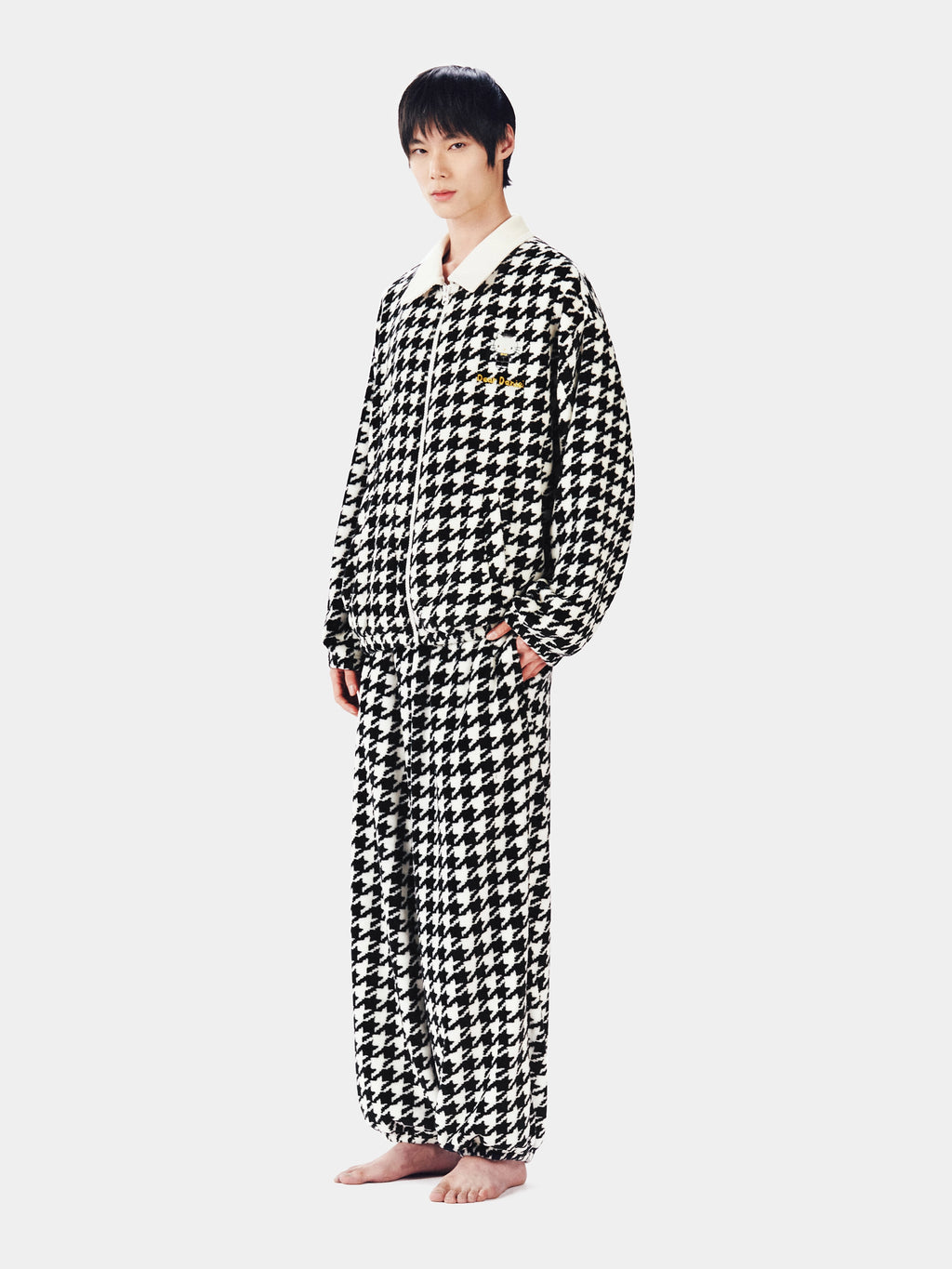 "Dear Daniel" Flannel Loungewear Set Houndstooth