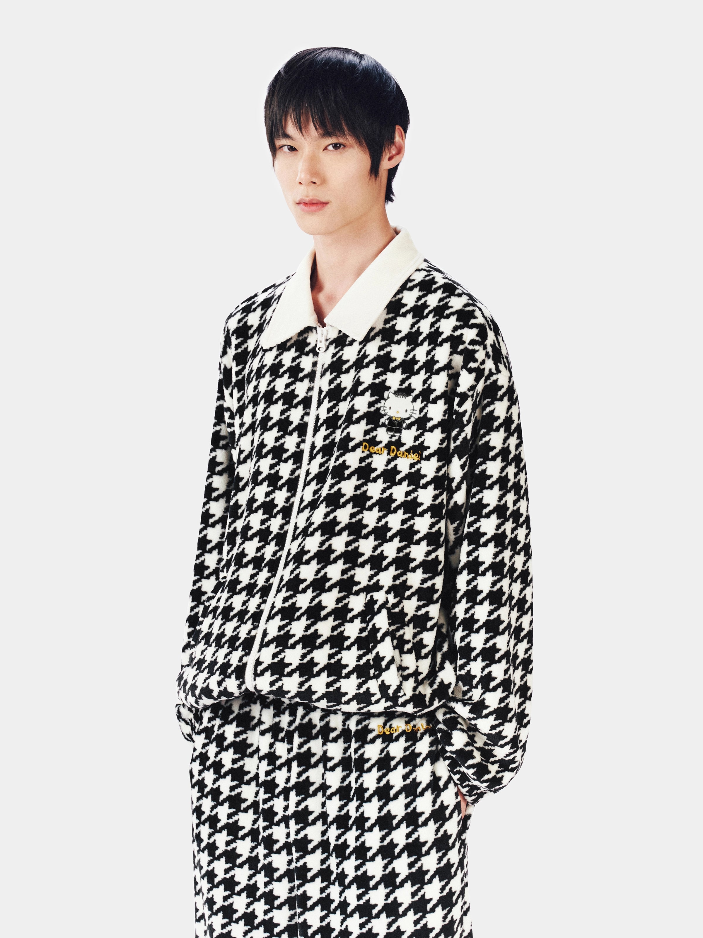 "Dear Daniel" Flannel Loungewear Set Houndstooth