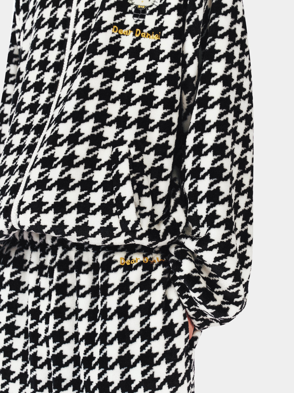 "Dear Daniel" Flannel Loungewear Set Houndstooth