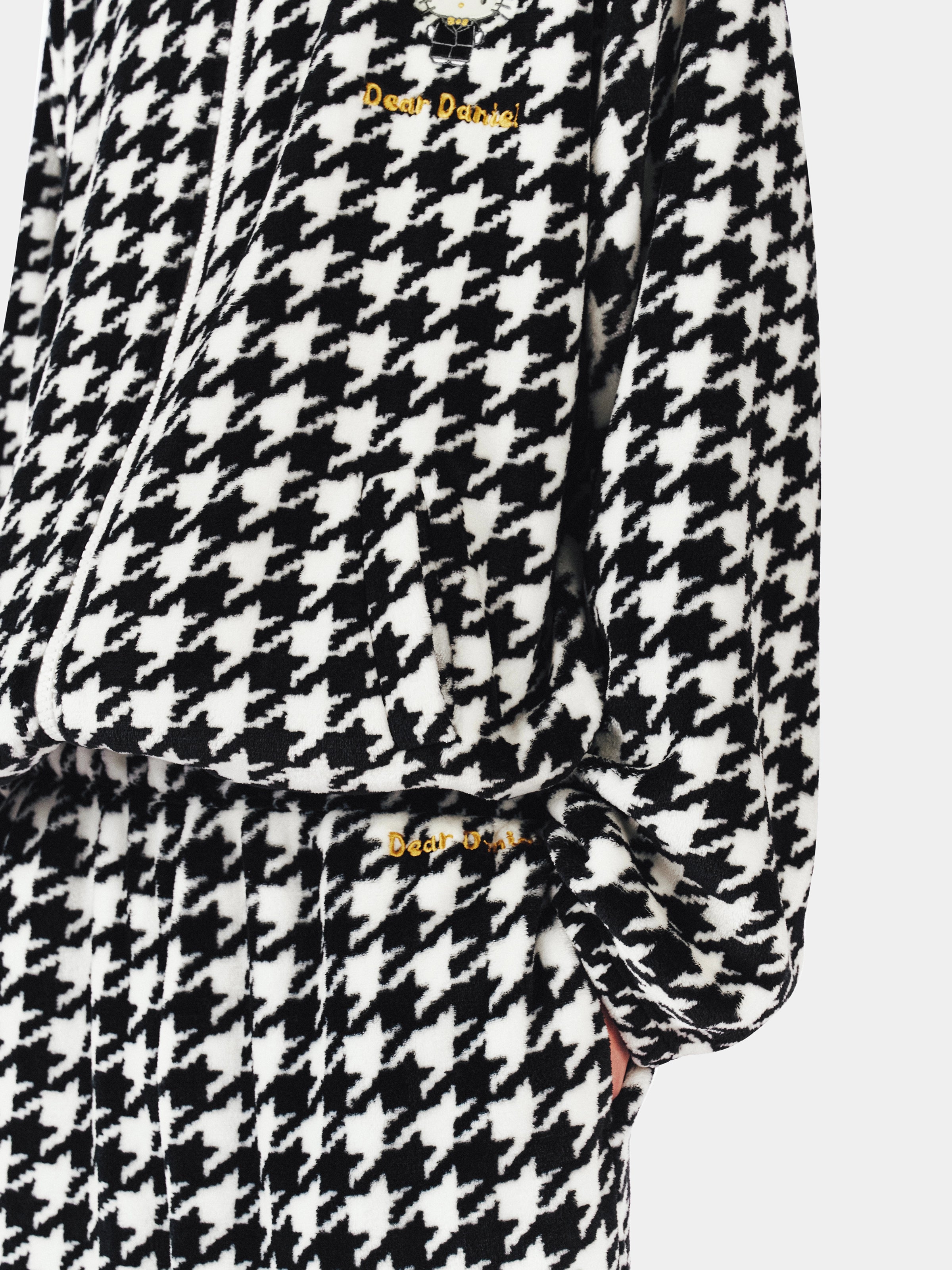 "Dear Daniel" Flannel Loungewear Set Houndstooth