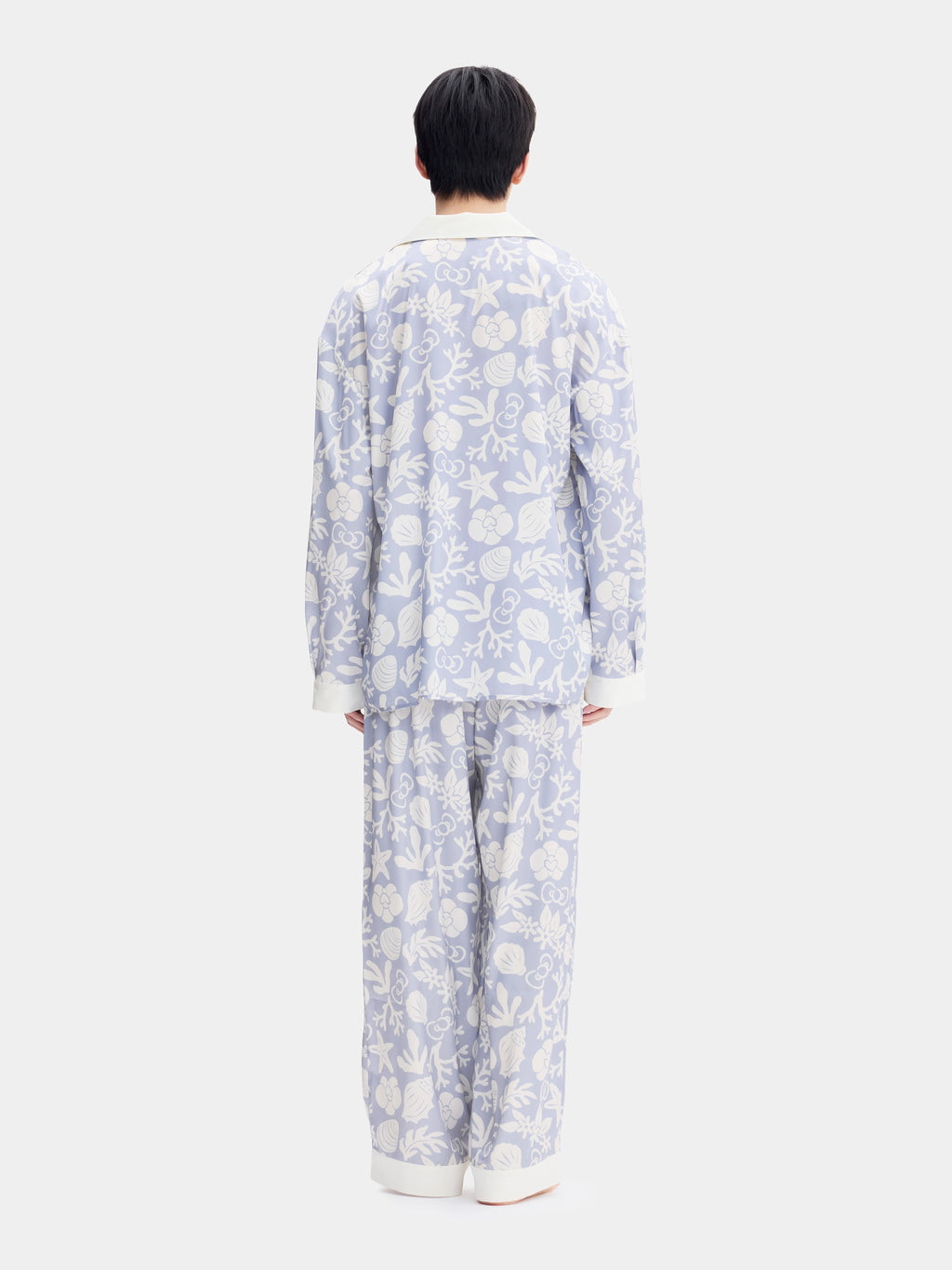 "Dear Daniel" Satin Loungewear Set Long Sleeve – Breezy Blue