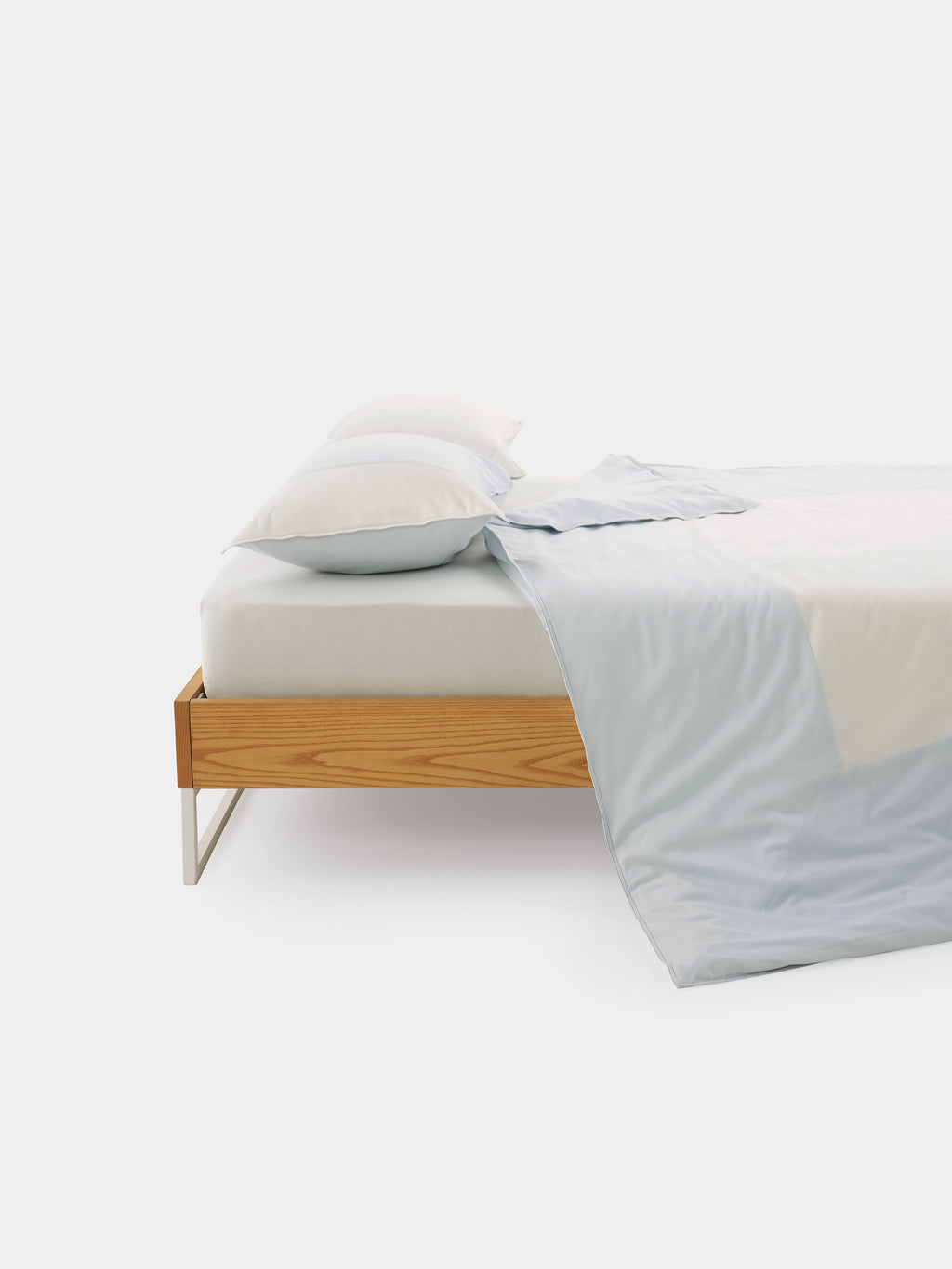 Denim Cotton Pieced Duvet Bedding Set – Blue & White Denim