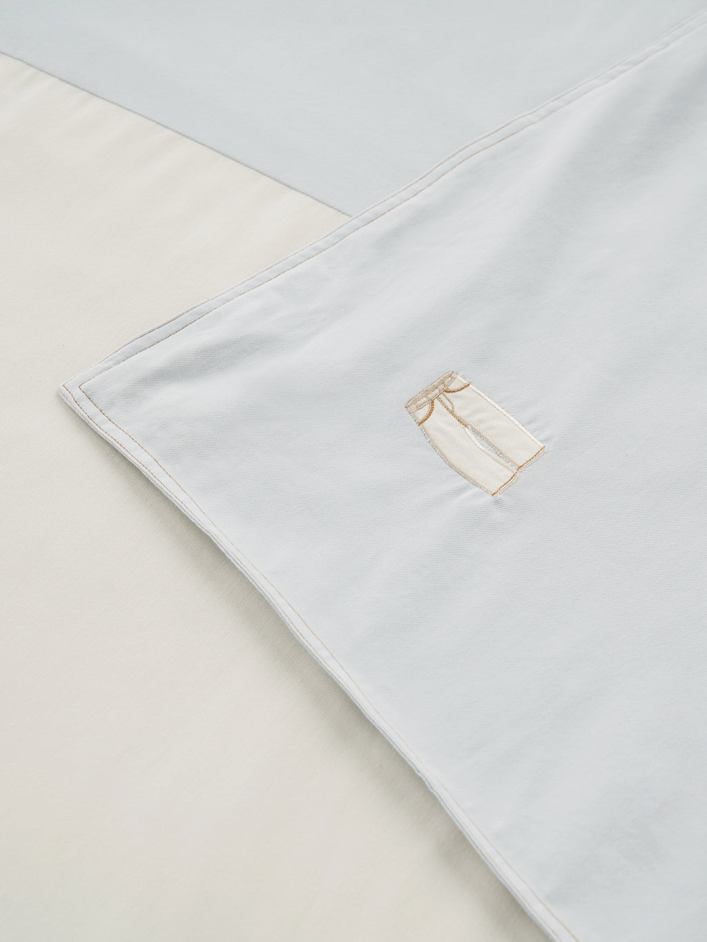 Denim Cotton Pieced Duvet Bedding Set – Blue & White Denim