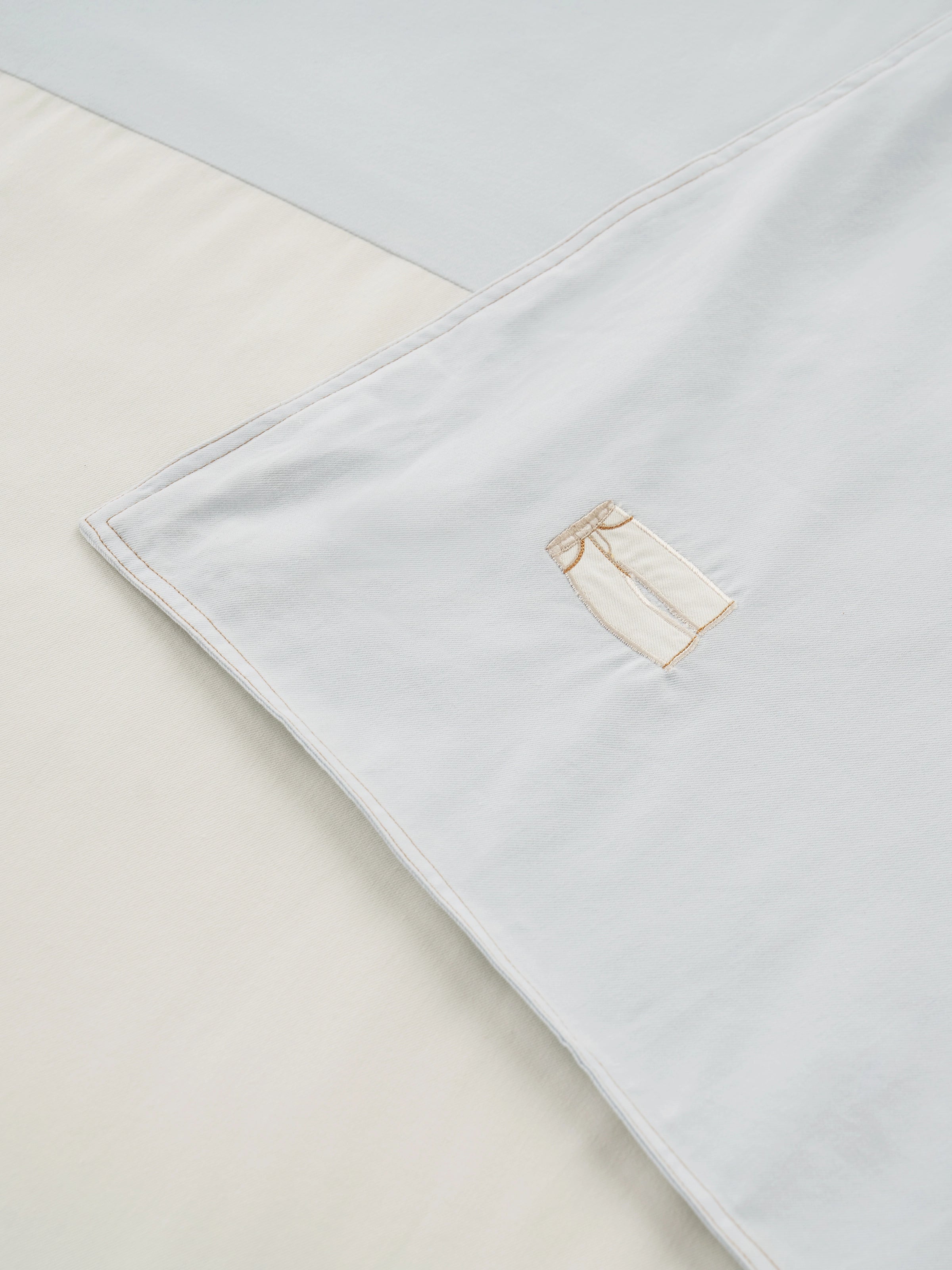 Denim Cotton Pieced Duvet Bedding Set – Blue & White Denim
