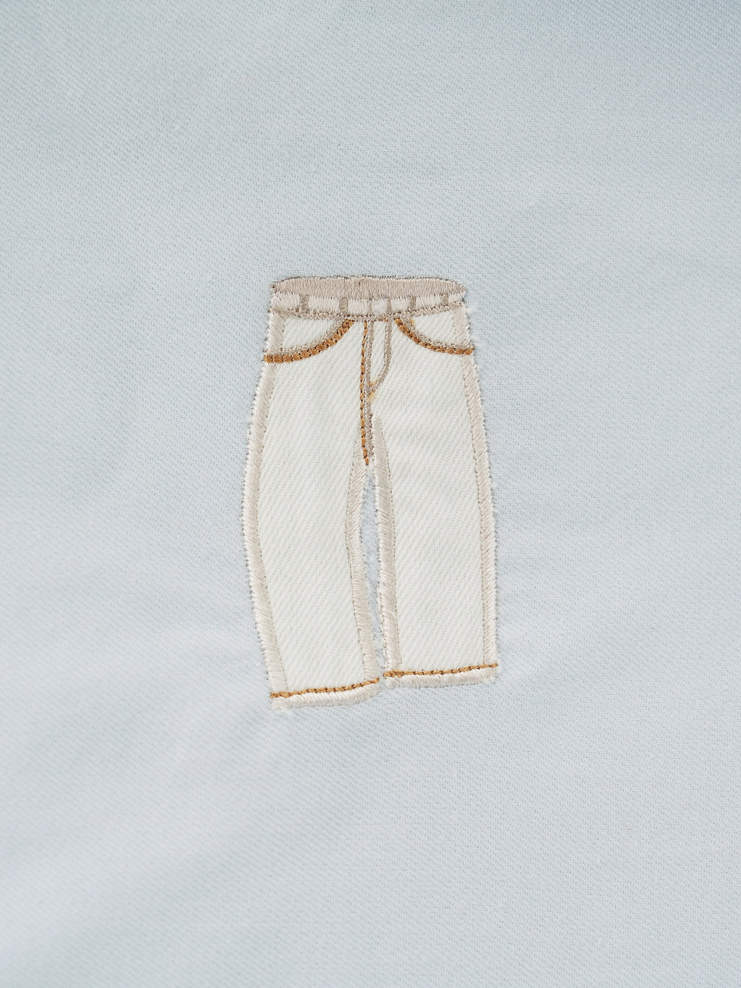 Denim Cotton Pieced Duvet Bedding Set – Blue & White Denim