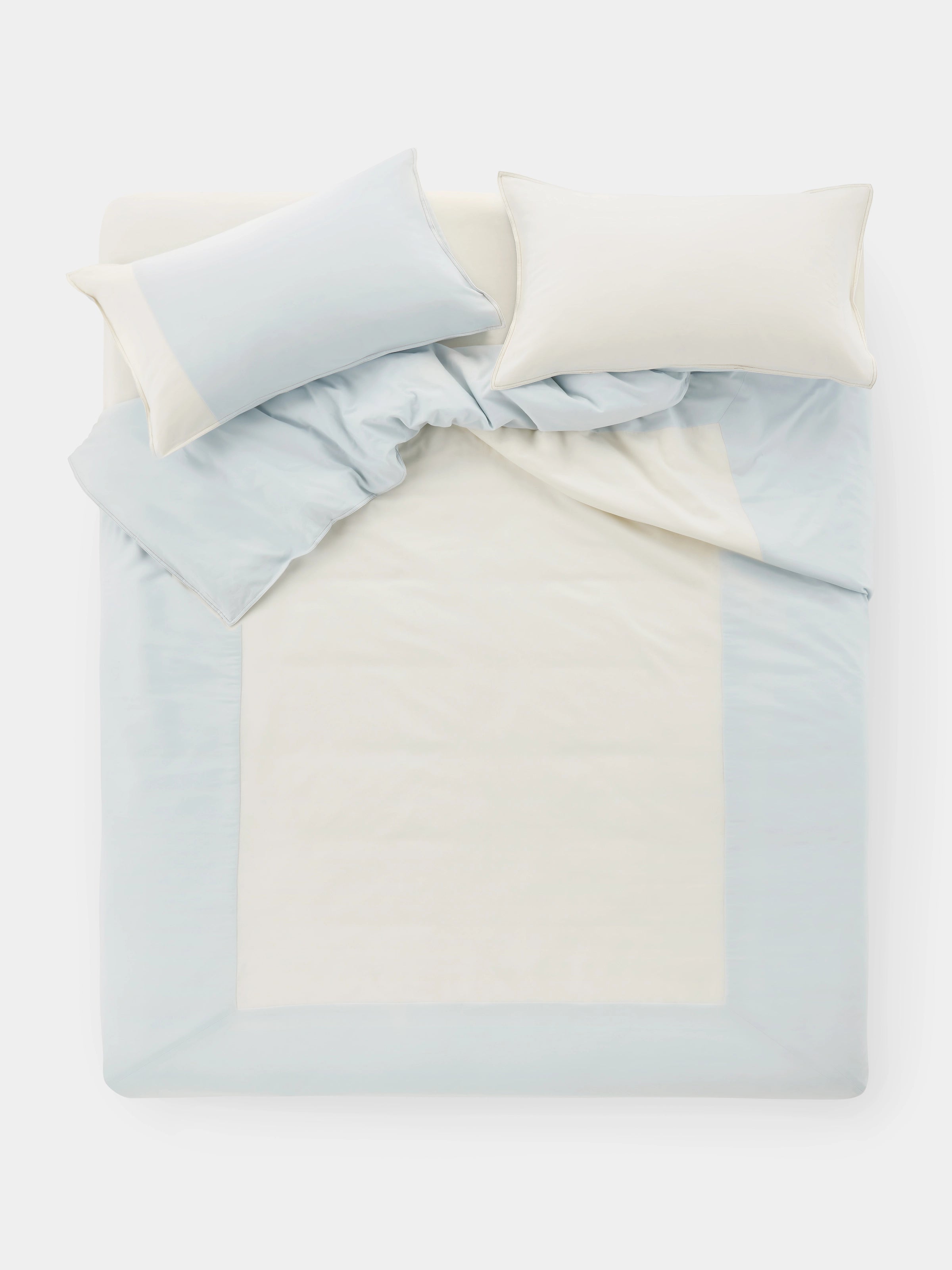 Denim Cotton Pieced Duvet Bedding Set – Blue & White Denim