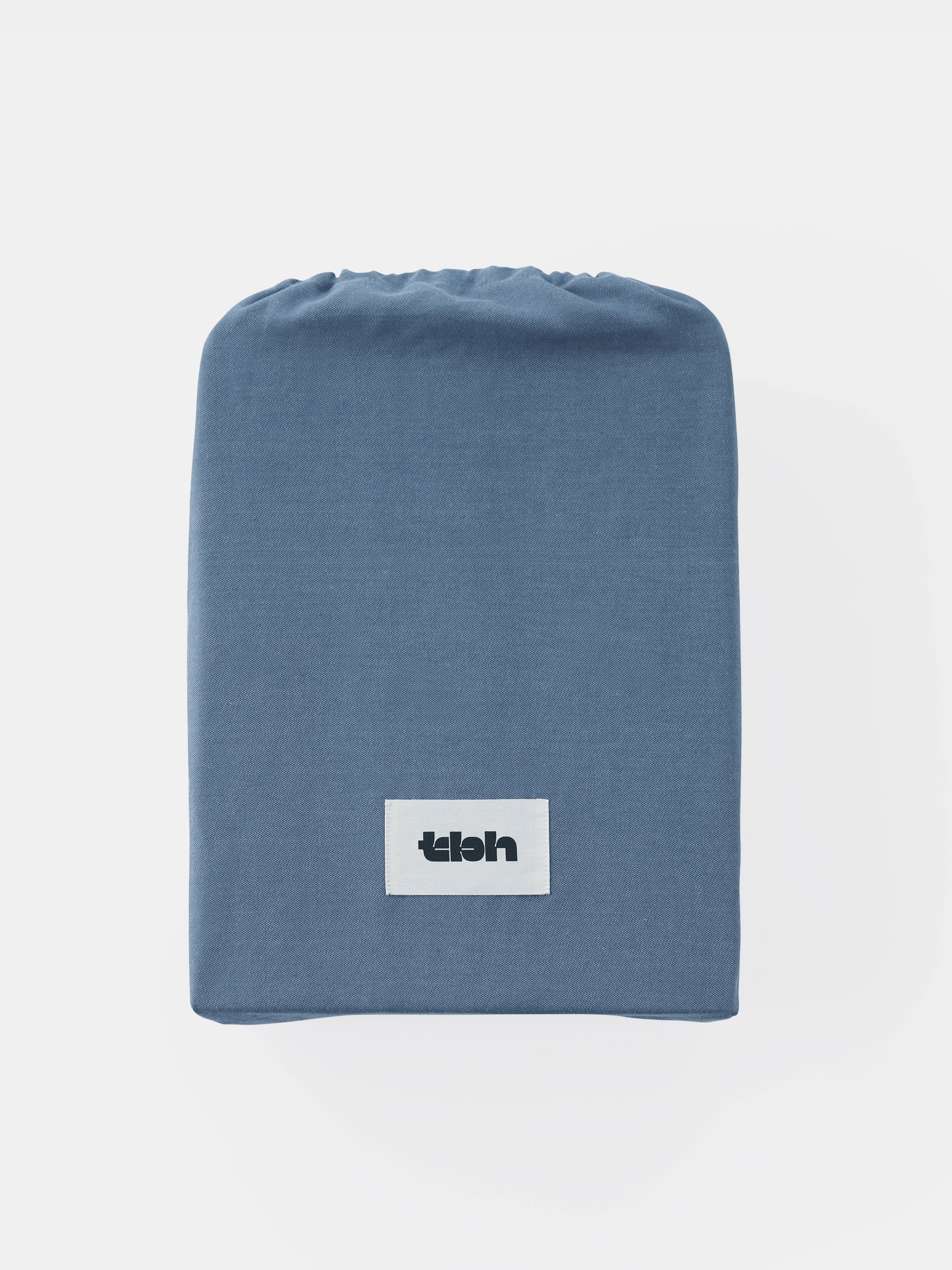 Denim Cotton Pieced Duvet Bedding Set – Dark Denim Blue