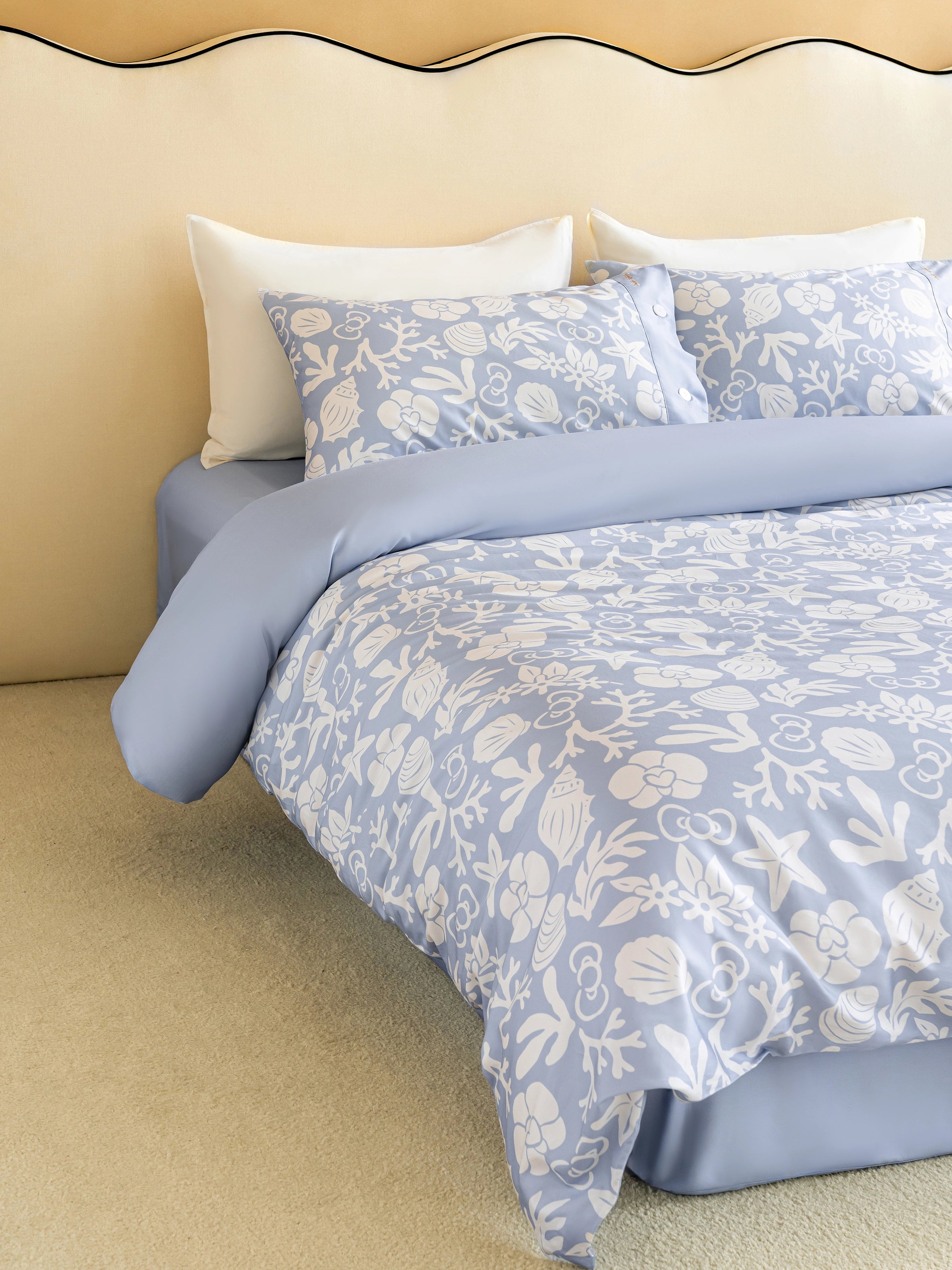 "Hello Kitty" Cotton Sateen Printed Bedding Set – Breezy Blue