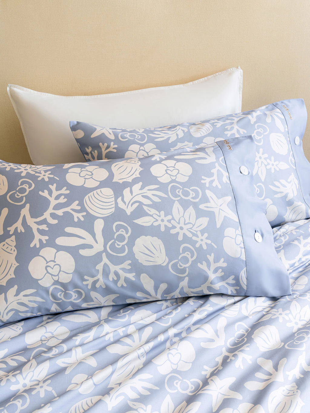 "Hello Kitty" Cotton Sateen Printed Bedding Set – Breezy Blue