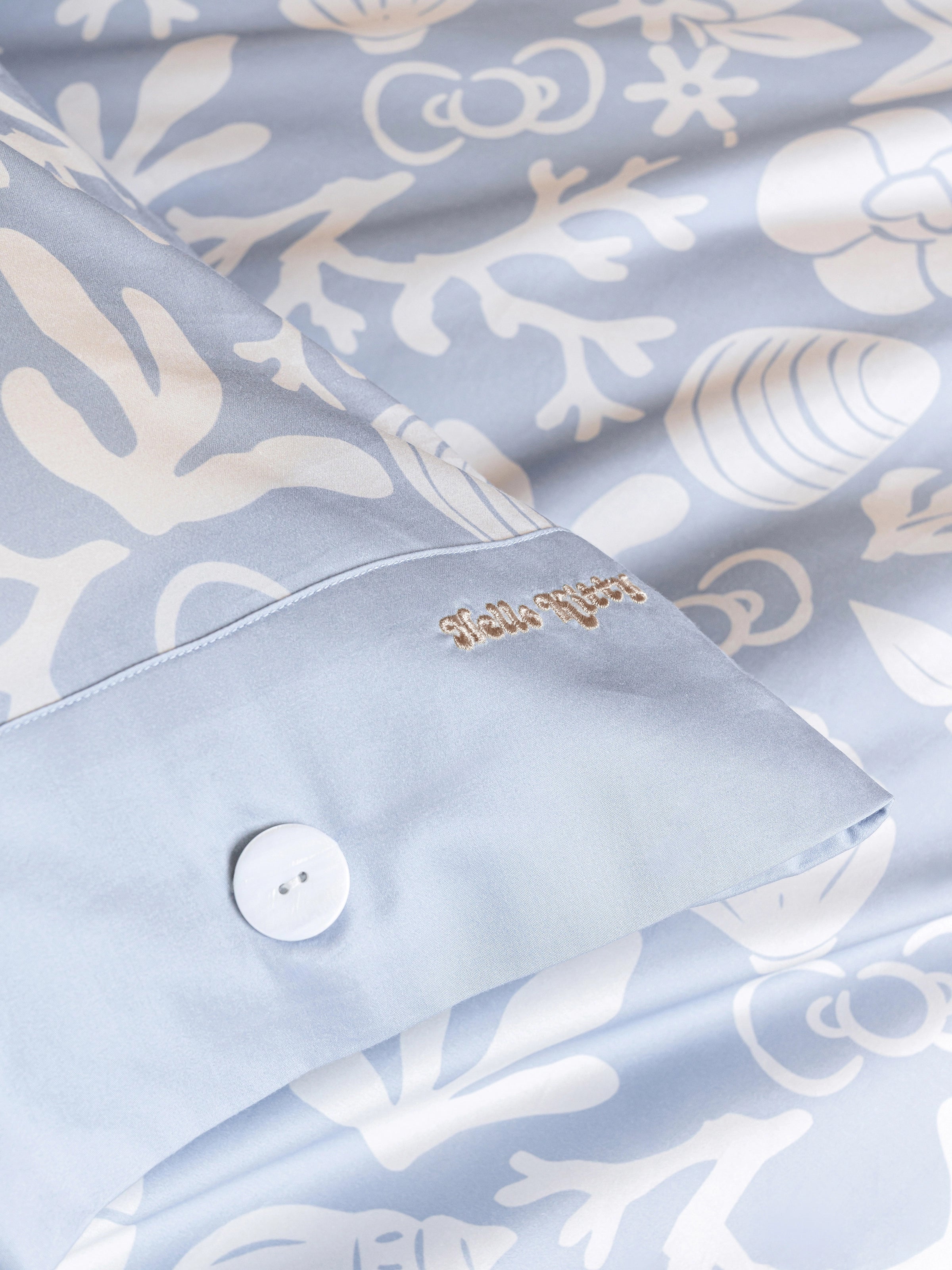 "Hello Kitty" Cotton Sateen Printed Bedding Set – Breezy Blue