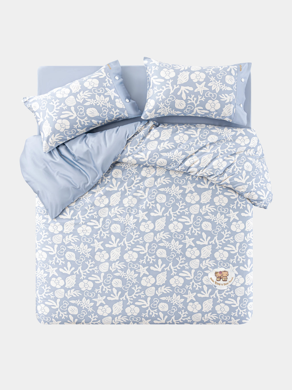 "Hello Kitty" Cotton Sateen Printed Bedding Set – Breezy Blue