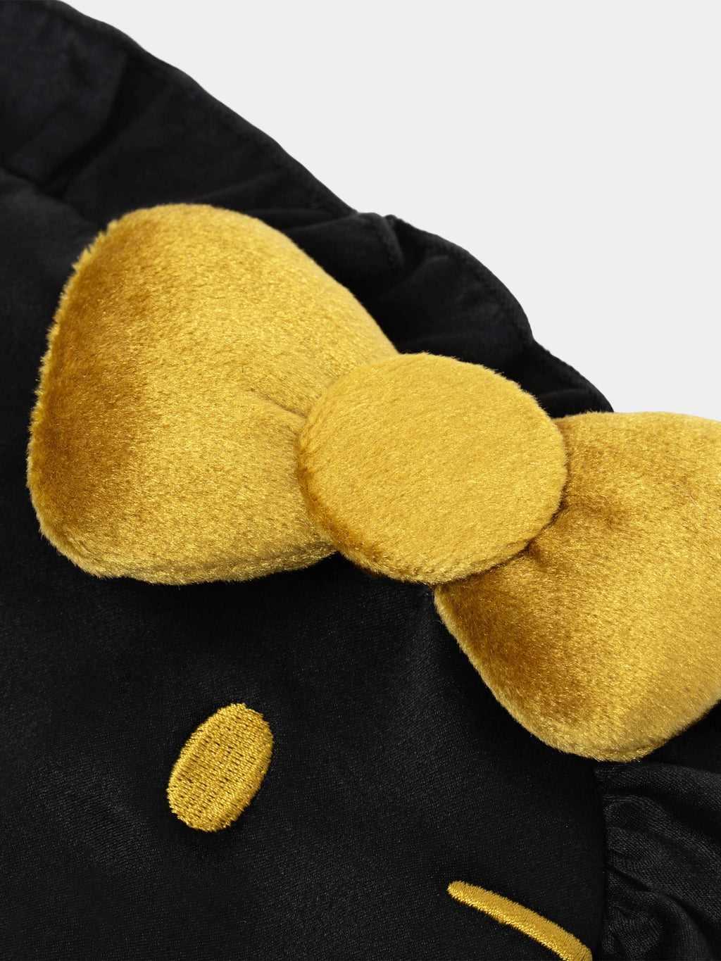 "Hello Kitty" Premium Heavy Mulberry Silk Eyemask with Earplug Set – Classic Black