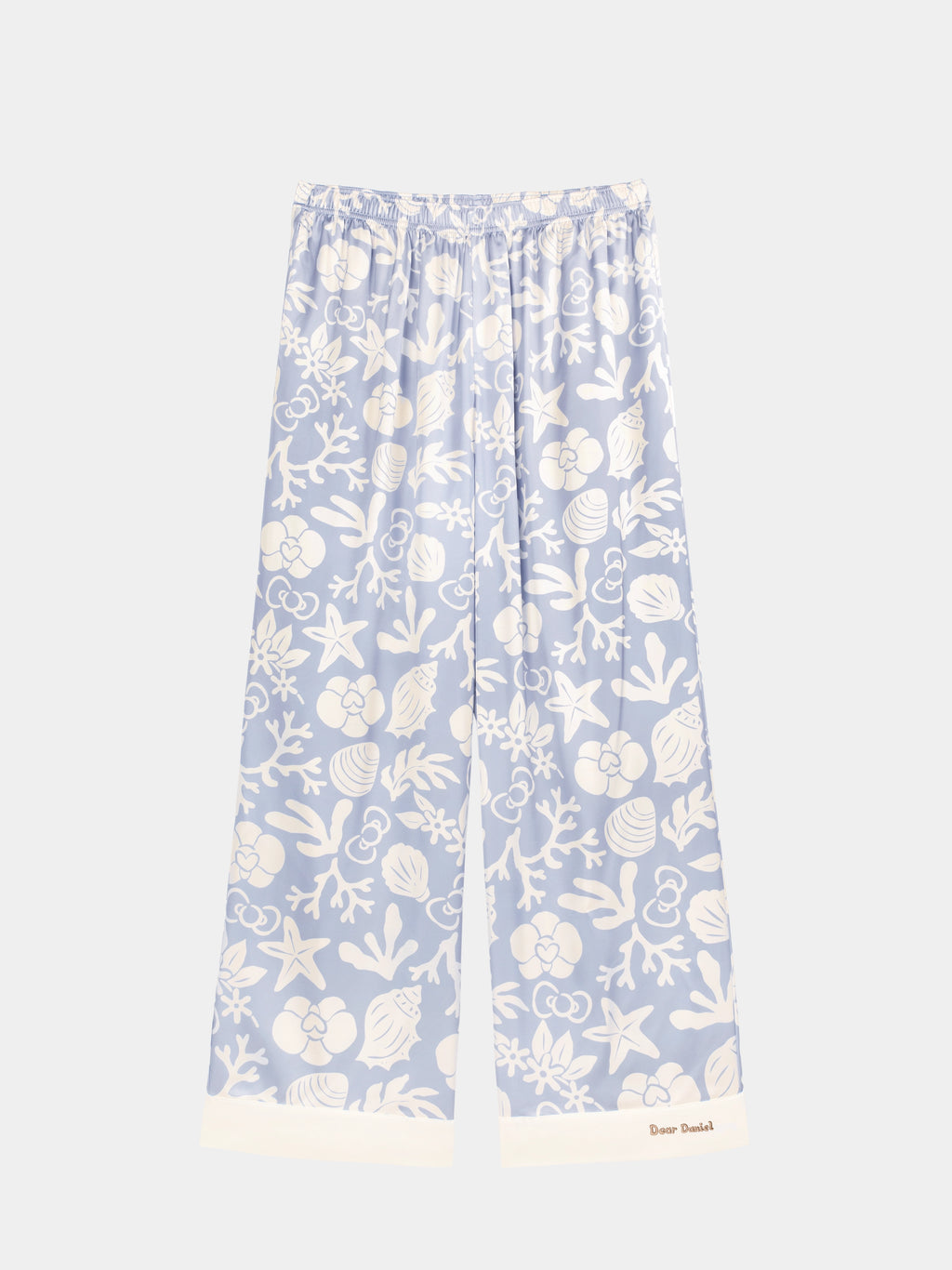 "Dear Daniel" Satin Loungewear Set Short Sleeve – Breezy Blue