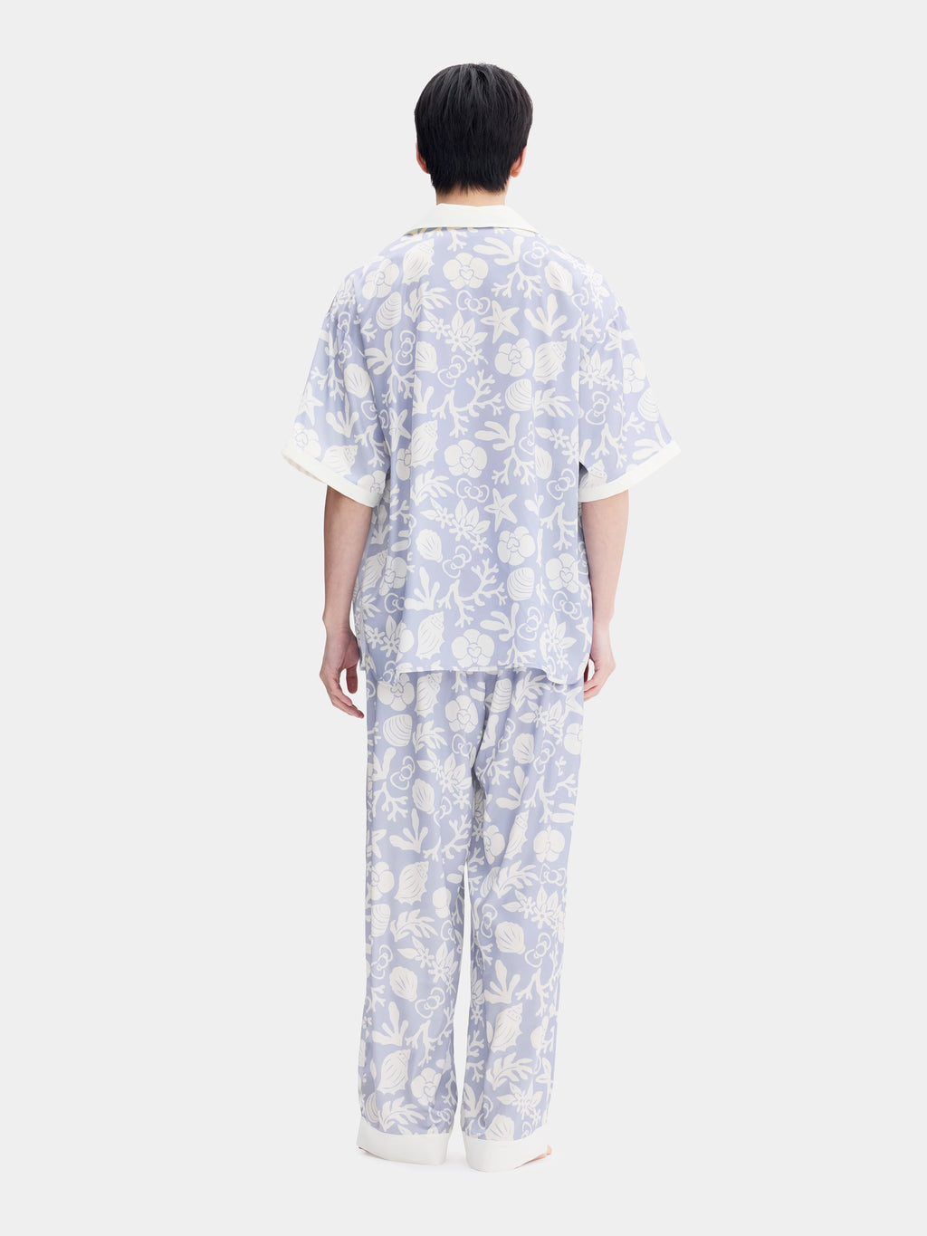 "Dear Daniel" Satin Loungewear Set Short Sleeve – Breezy Blue