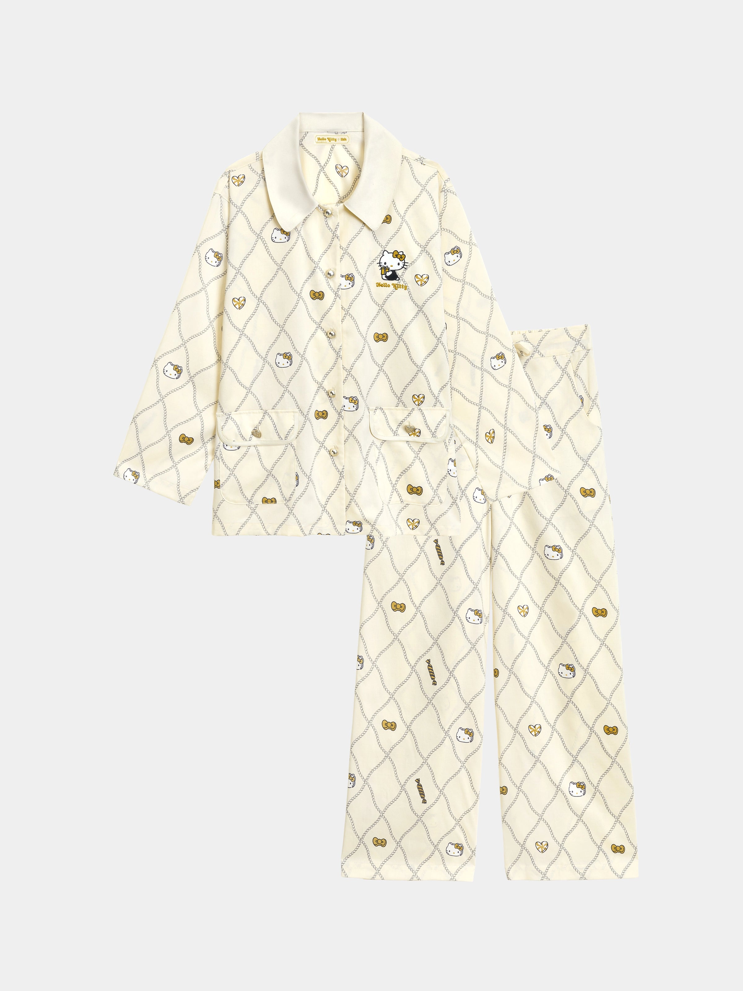 "Hello Kitty" Tencel Cotton Blend Loungewear Set Candy Shop