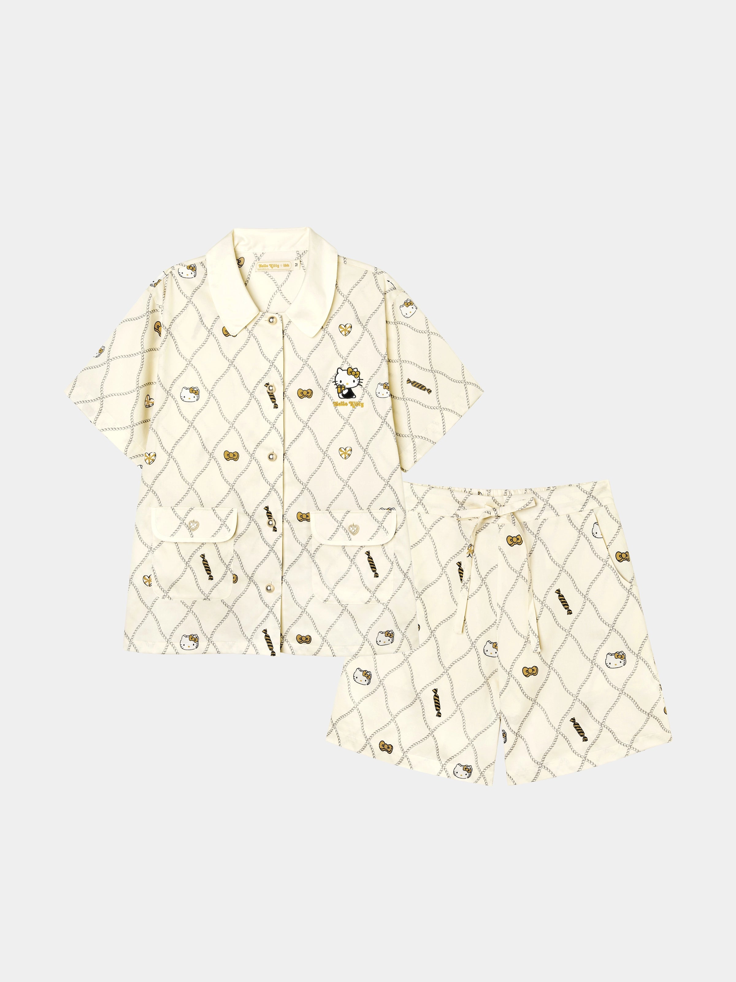 "Hello Kitty" Tencel Cotton Blend Short Sleeve Loungewear Set – Candy Shop