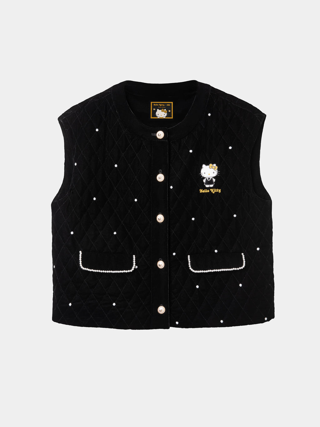 "Hello Kitty" Velvet Quilted Loungewear Vest – Argyle