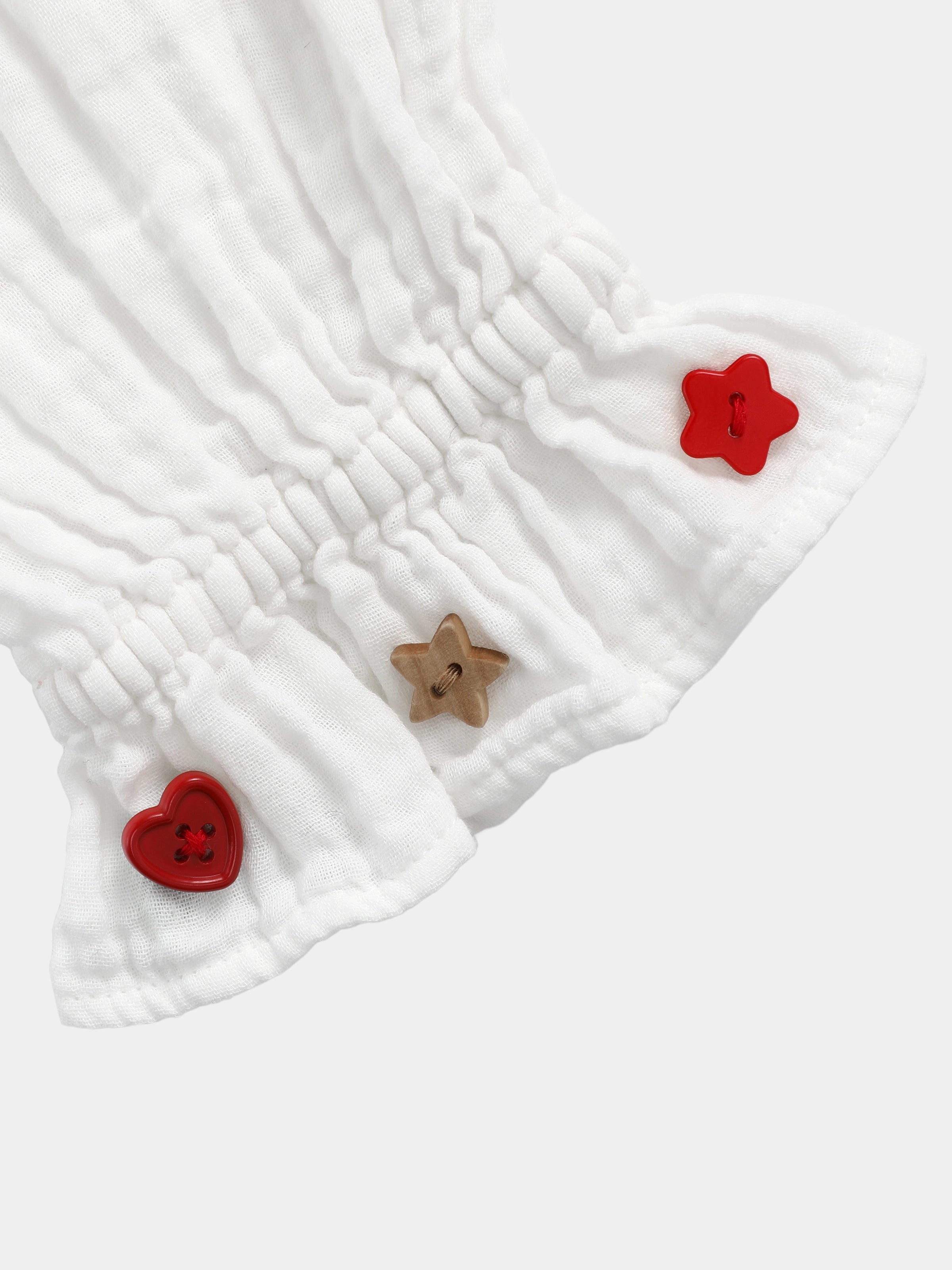 "tbh × TWINKLE TWINKLE" Embroidered Double-Layer Gauze Cotton Nightgown – Manuscript of Love
