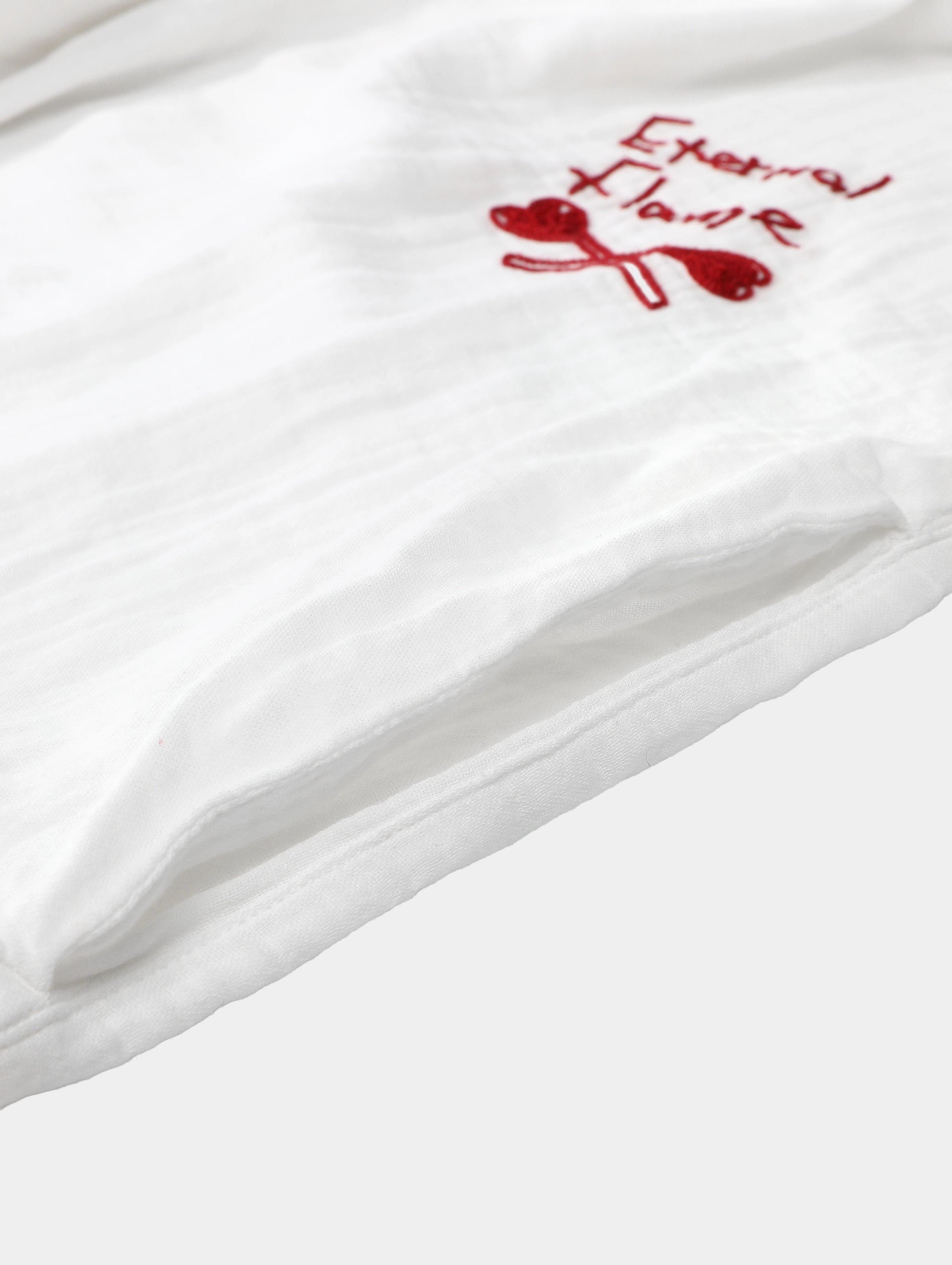 "tbh × TWINKLE TWINKLE" Embroidered Double-Layer Gauze Cotton Nightgown – Manuscript of Love