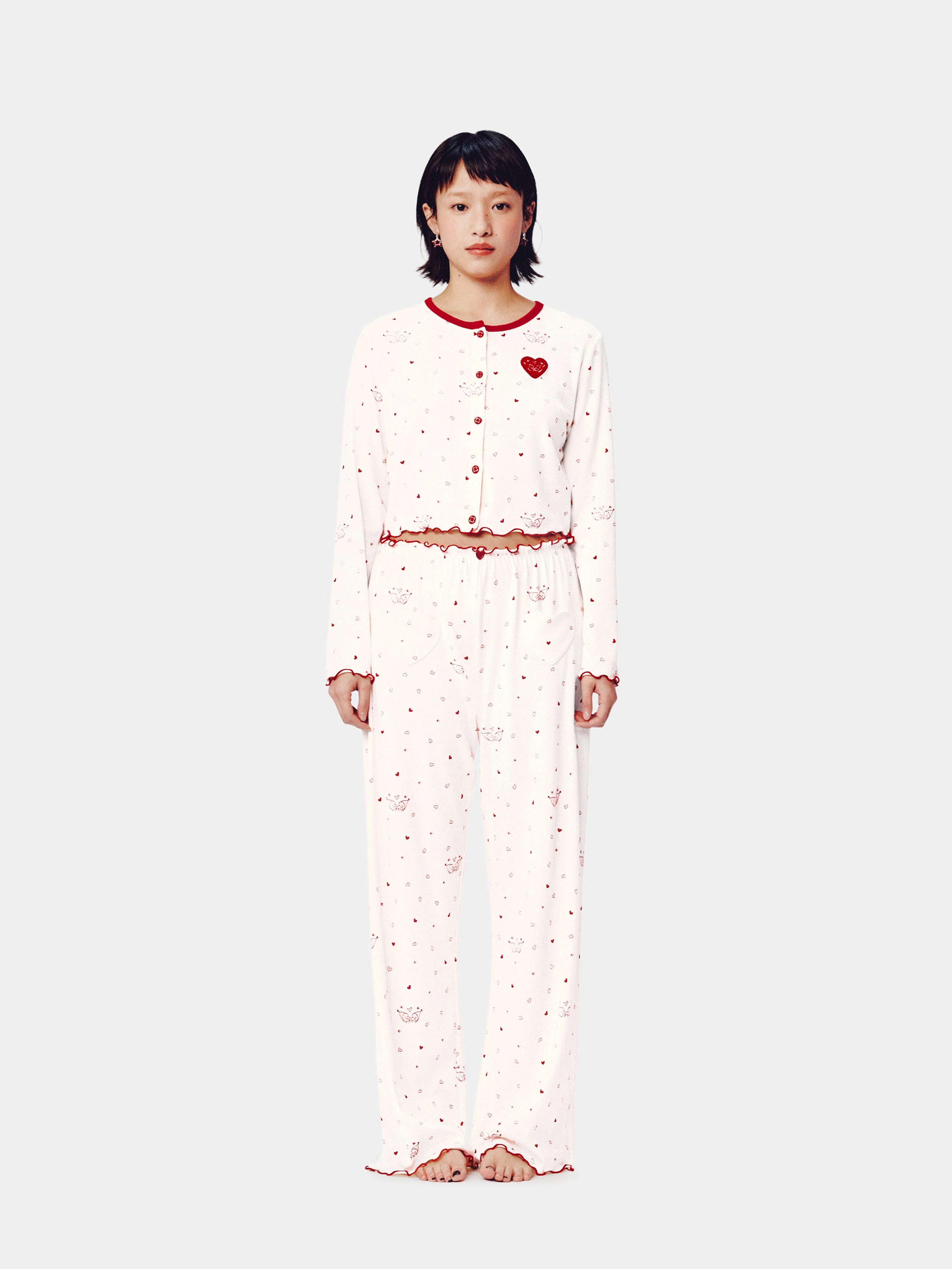 "tbh × TWINKLE TWINKLE" Knitted Cardigan Loungewear Set – Manuscript of Love