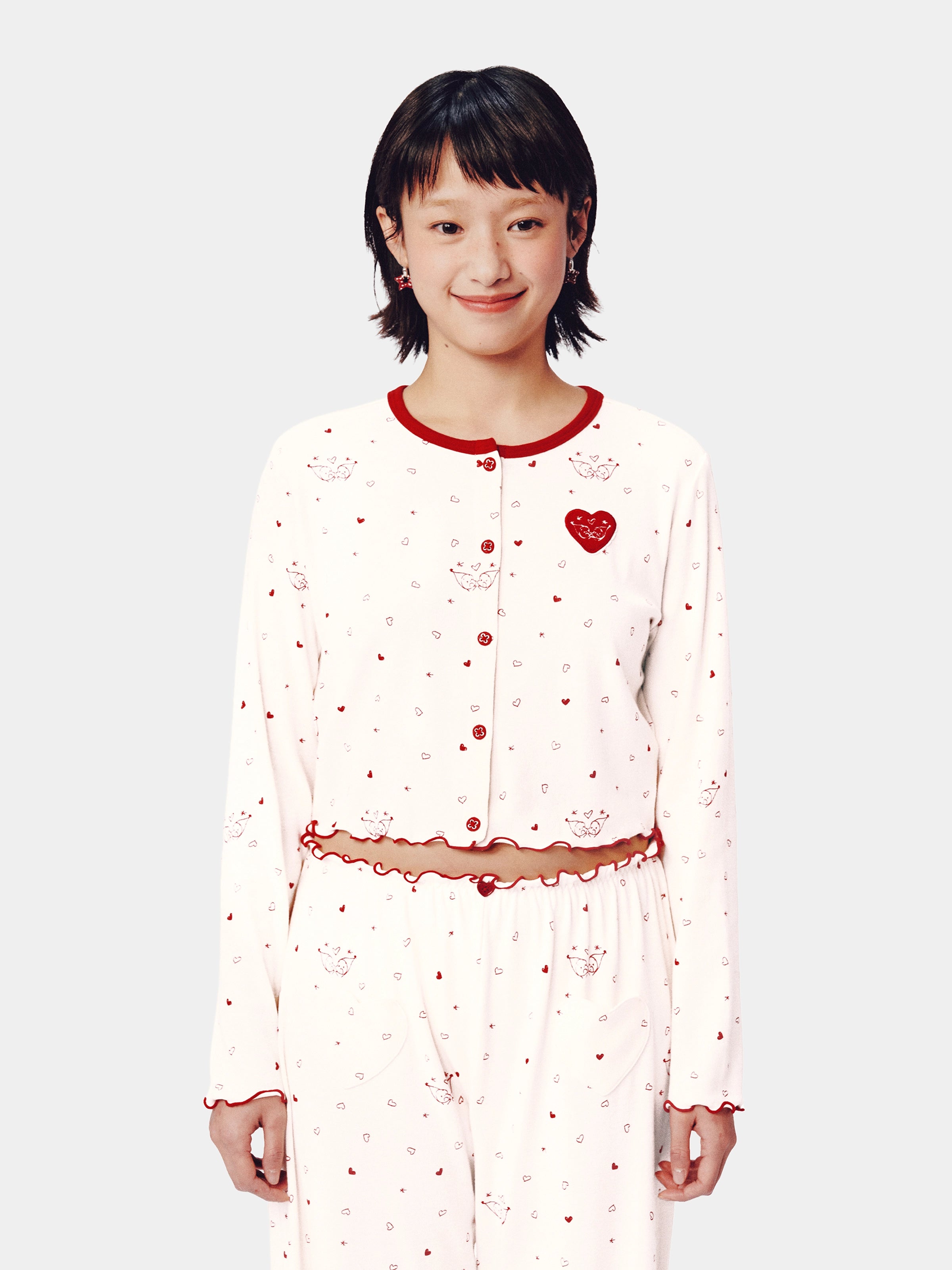 "tbh × TWINKLE TWINKLE" Knitted Cardigan Loungewear Set – Manuscript of Love