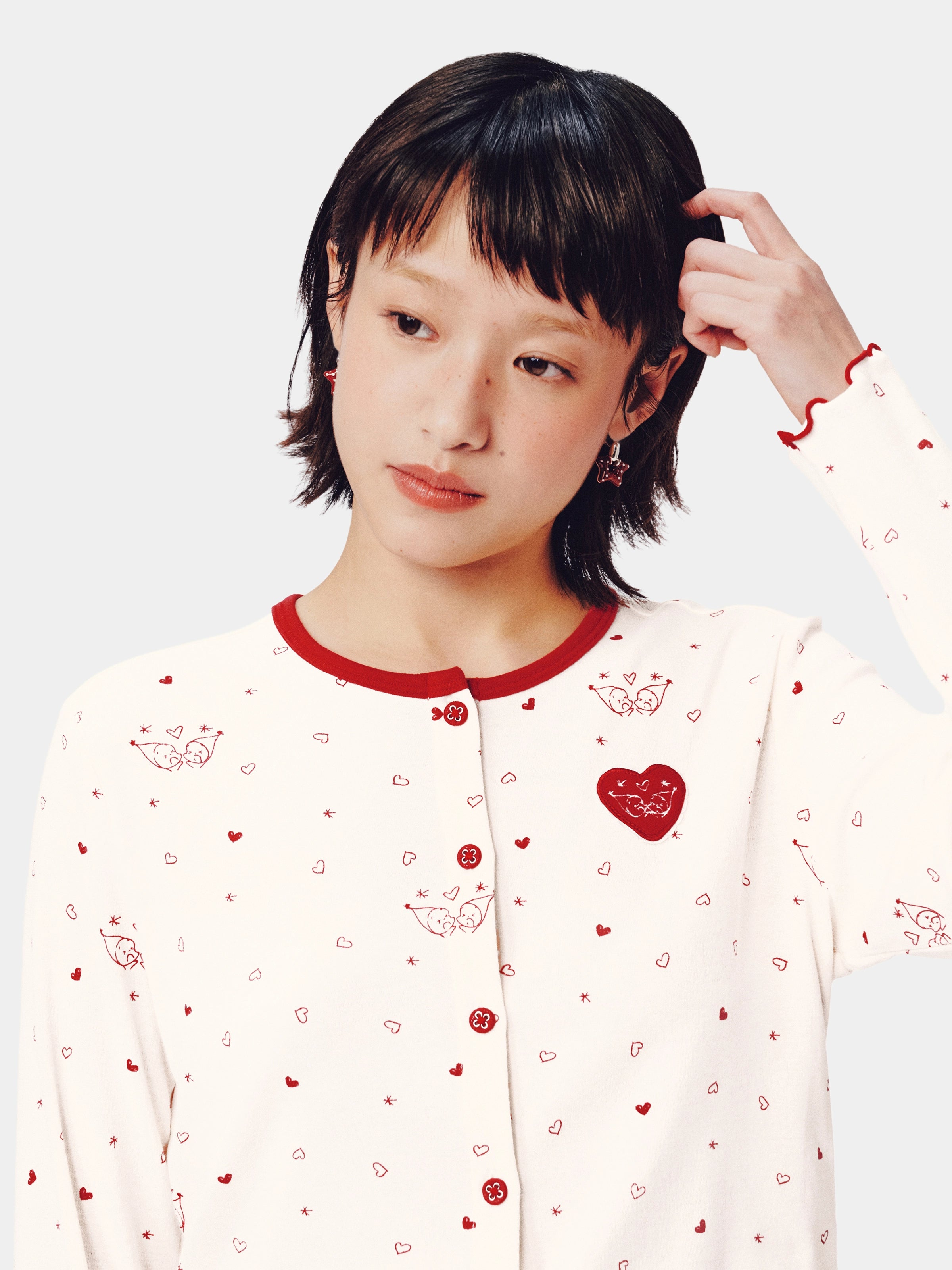 "tbh × TWINKLE TWINKLE" Knitted Cardigan Loungewear Set – Manuscript of Love